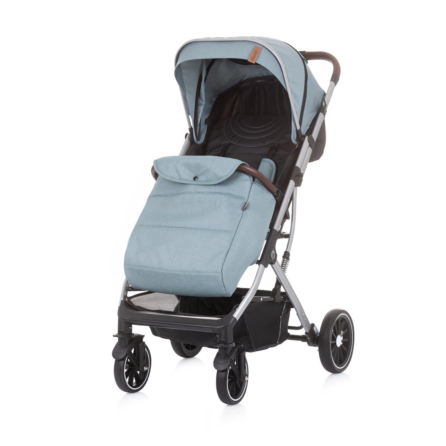 Chipolino Kinder-Buggy Kinderwagen, Buggy Combo 22 kg, Fußabdeckung Moskitonetz Räder gefedert türkis