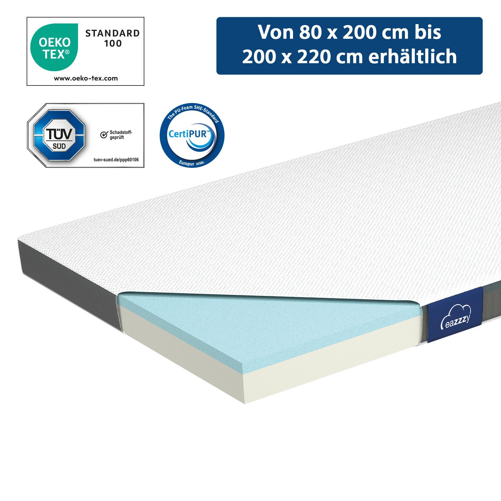 Genius, Topper EaZzzy Topper Classic 90*200*7 cm Matratzentopper, 7 cm hoch günstig online kaufen