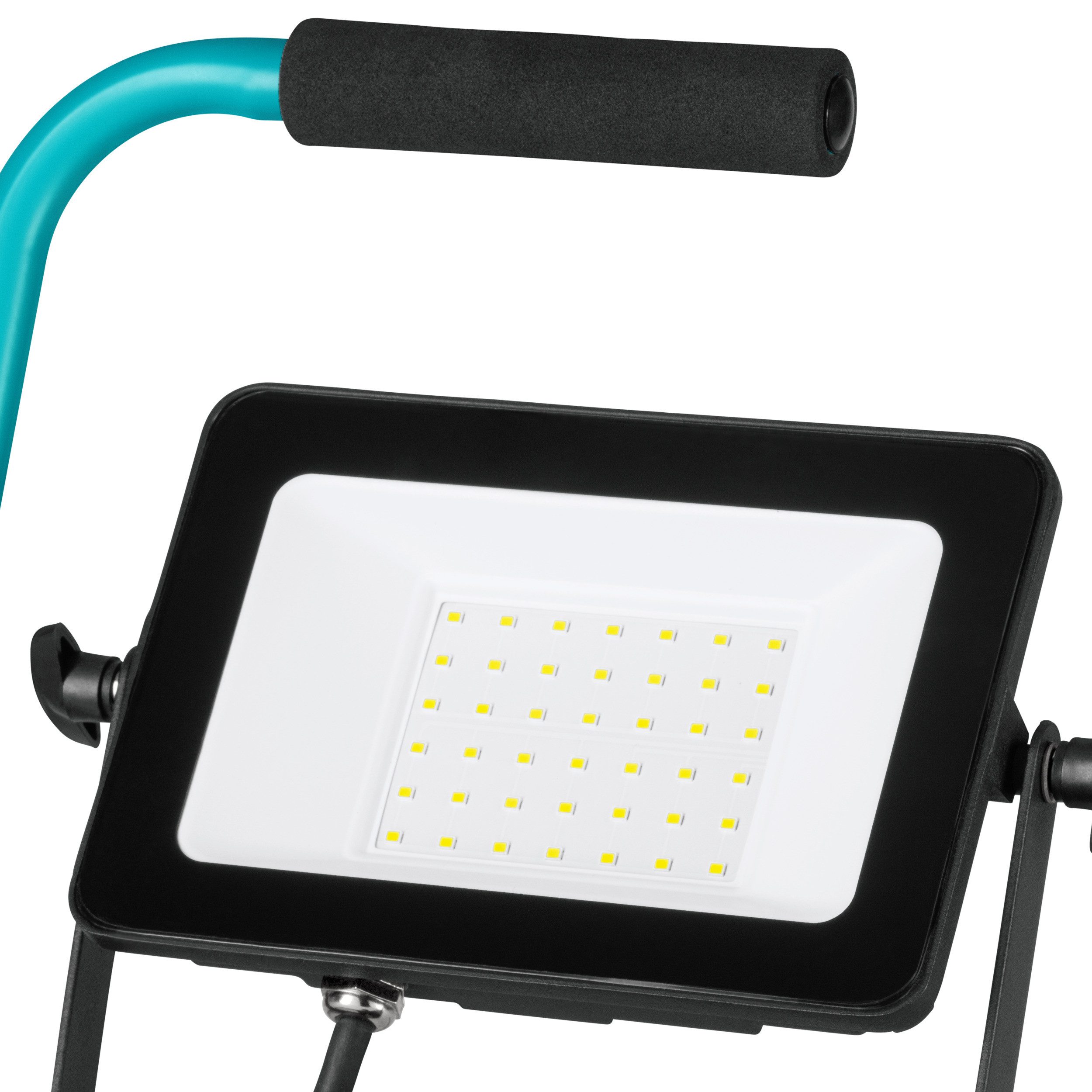 EGLO Deckenstrahler AVELAR Strahler - Alu, Kunststoff - LED - 30W - IP65, LED fest integriert, Neutralweiß, LED Baustrahler, Arbeitsleuchte, Arbeitsscheinwerfer, L27xB21xH31,5 cm