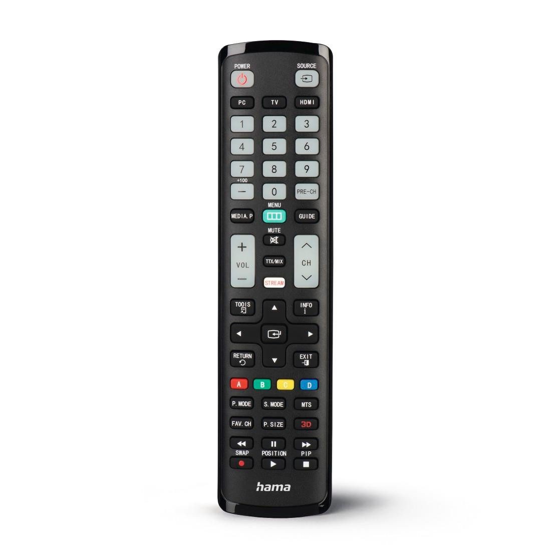 Hama Universal Ersatzfernbedienung für Samsung TV, lernfähig Universal-Fernbedienung (1-in-1)