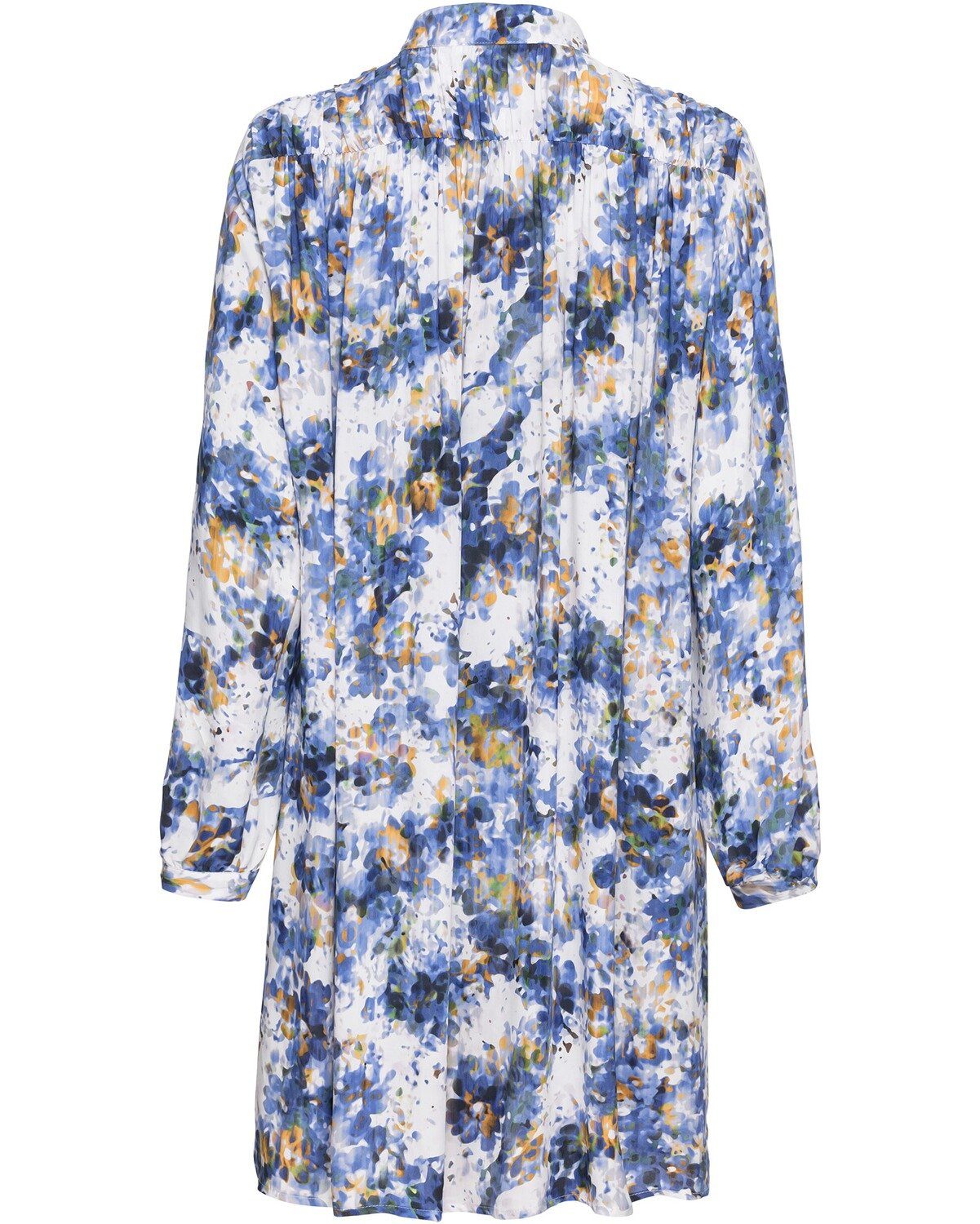 Marc O'Polo Midikleid Langarm-Kleid mit Allover-Blumenmuster günstig online kaufen