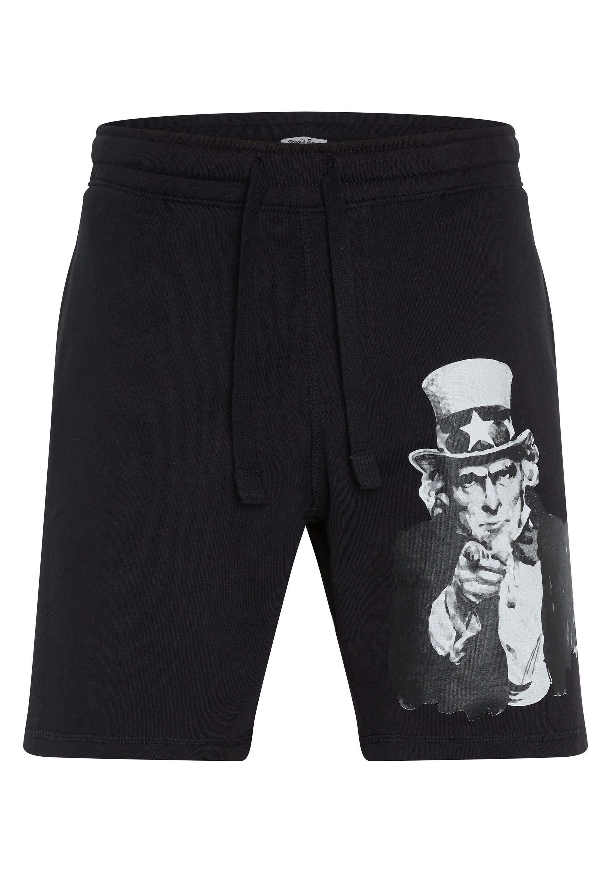 Uncle Sam Sweatshorts mit gedrucktem Label-Motiv