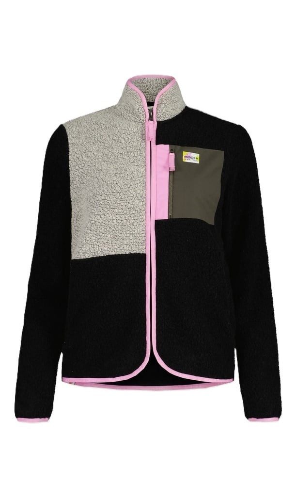 Maloja Fleecejacke VallettaM Mountain Fleece (Wolljacke, warm) schwarz/grau Damen