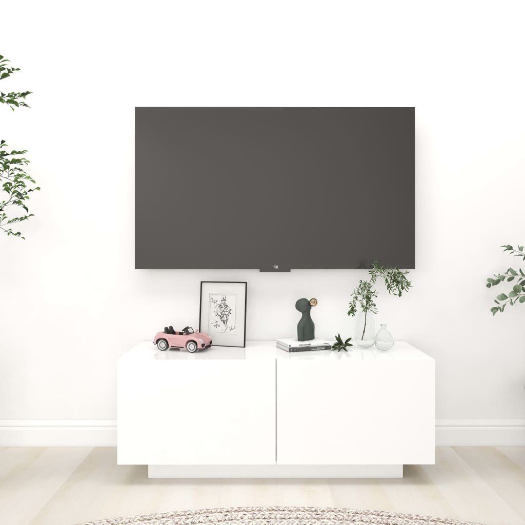 furnicato TV-Schrank Weiß 100x35x40 cm Holzwerkstoff | TV-Schränke