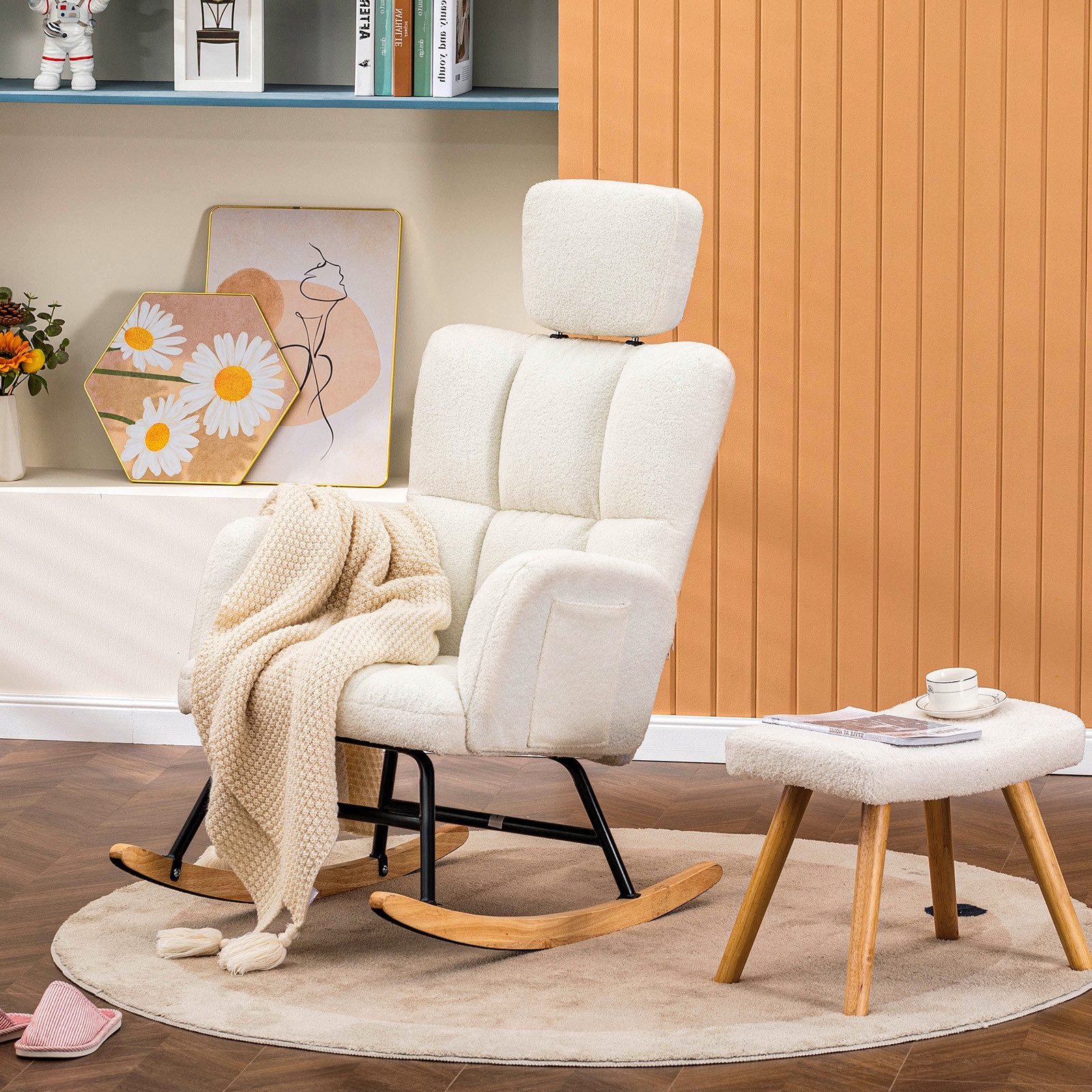 COMHOMA Relaxsessel Schaukelstuhl Ohrensessel sonnenliege Einzelsofa günstig online kaufen