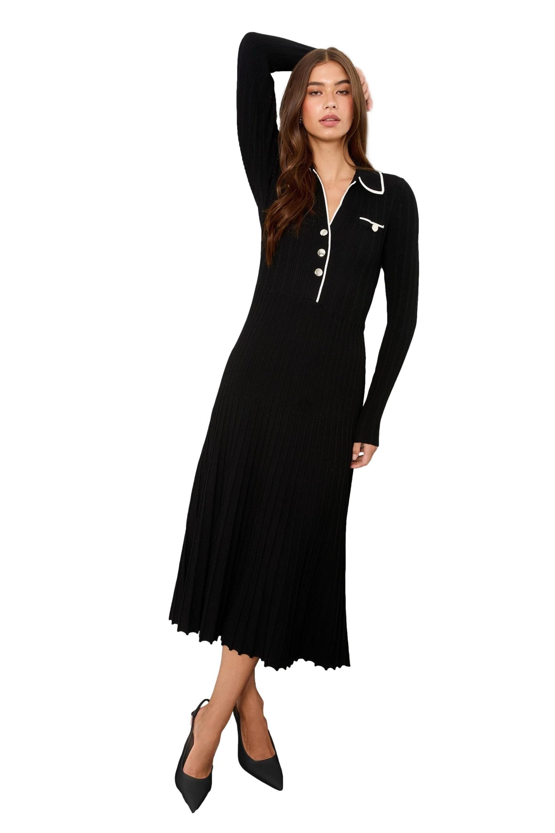 Midikleid Lipsy Strick-Midikleid mit Kontrastdetail, Petite