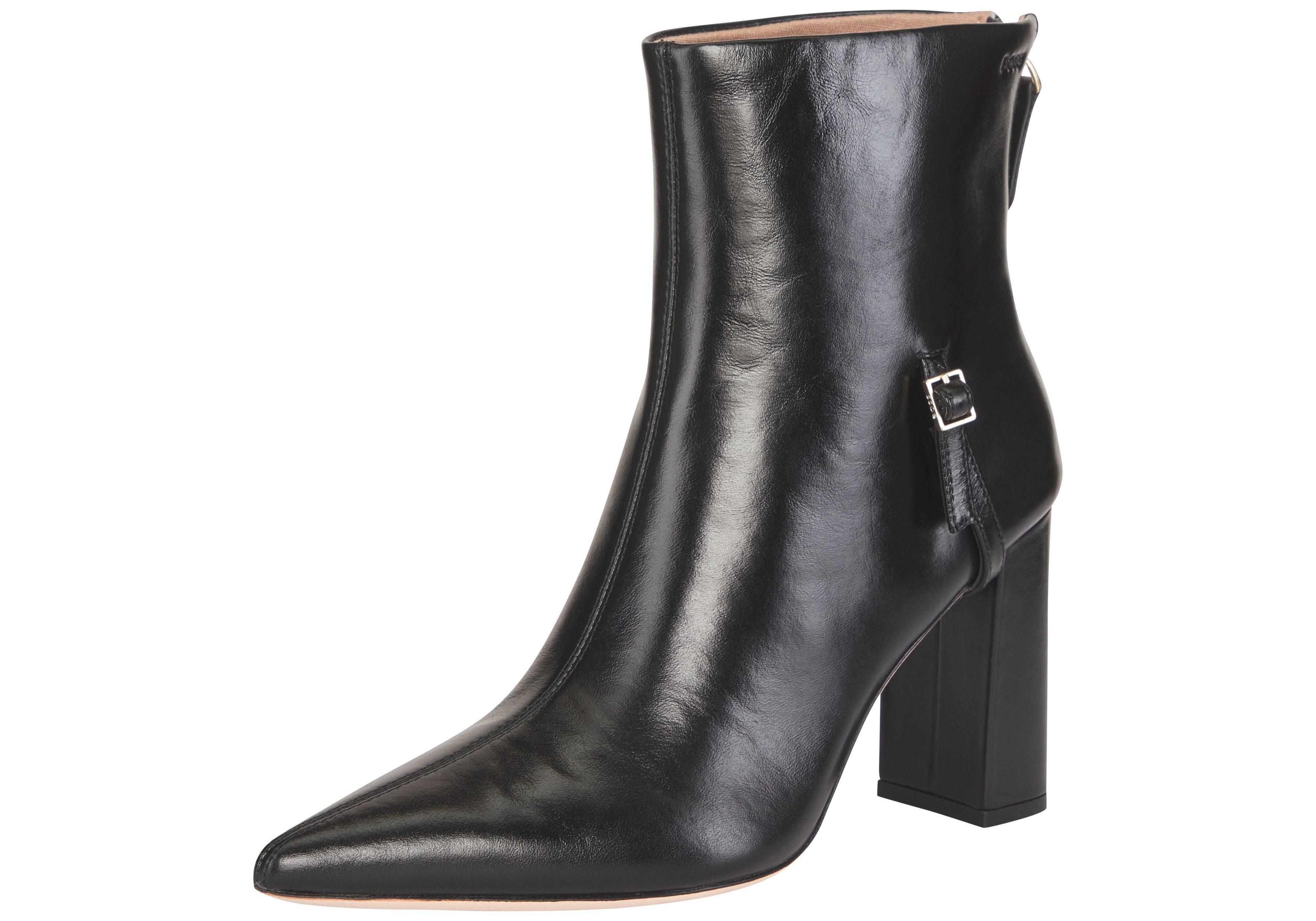 BOSS Miah_CHBootie Stiefelette Abendschuh, spitze Stiefelette mit extravaganten Details