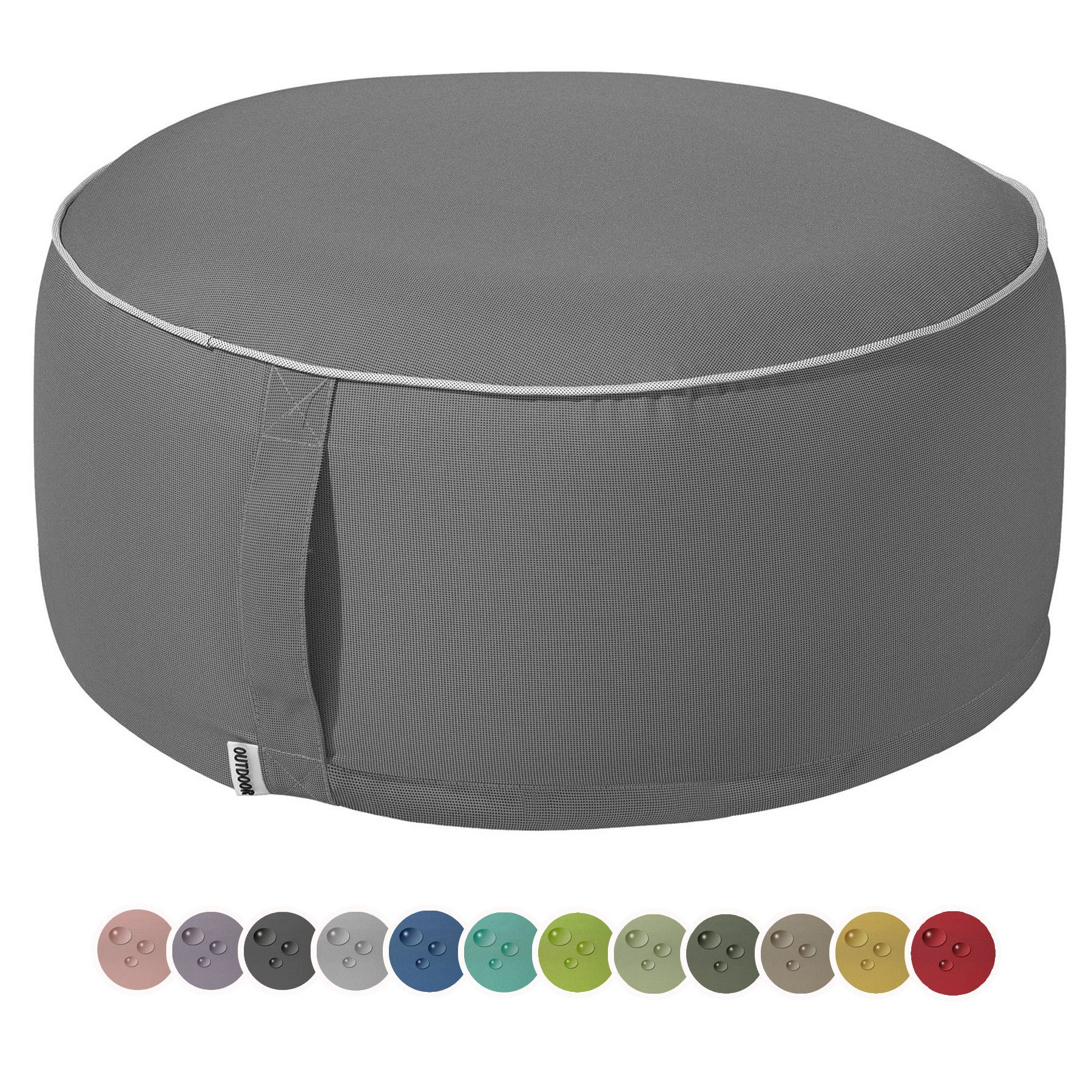 heimtexland Подушки Outdoor Pouf Bodenkissen Garten Lounge Deko Hocker, schmutz-/wasserabweisend I UV-beständig I waschbar