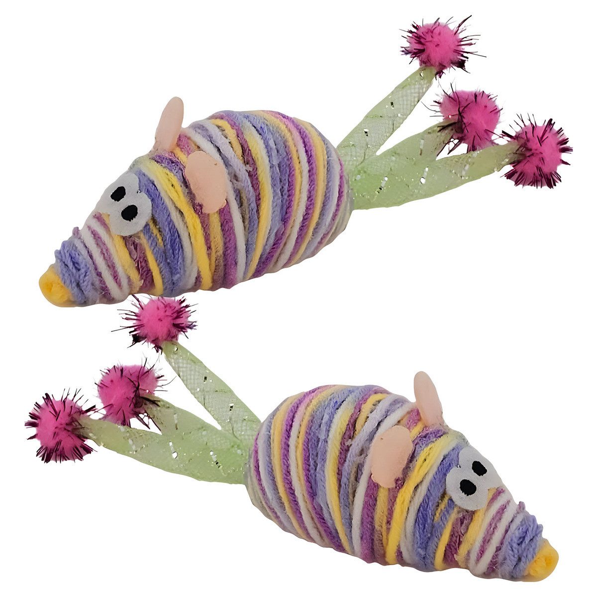 Tierkuscheltier Katzenspielzeug Wollmaus mit Catnip