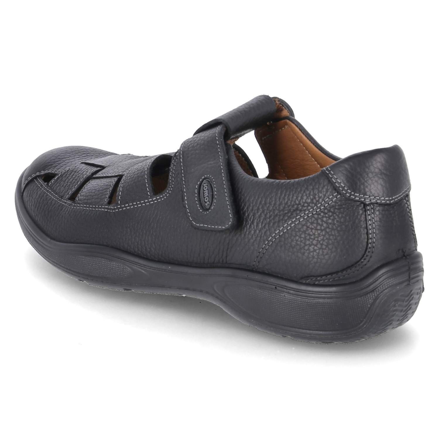 Jomos Jomos Herren Sandalen Schwarz Glattleder Sandale – Bild 3 von 5