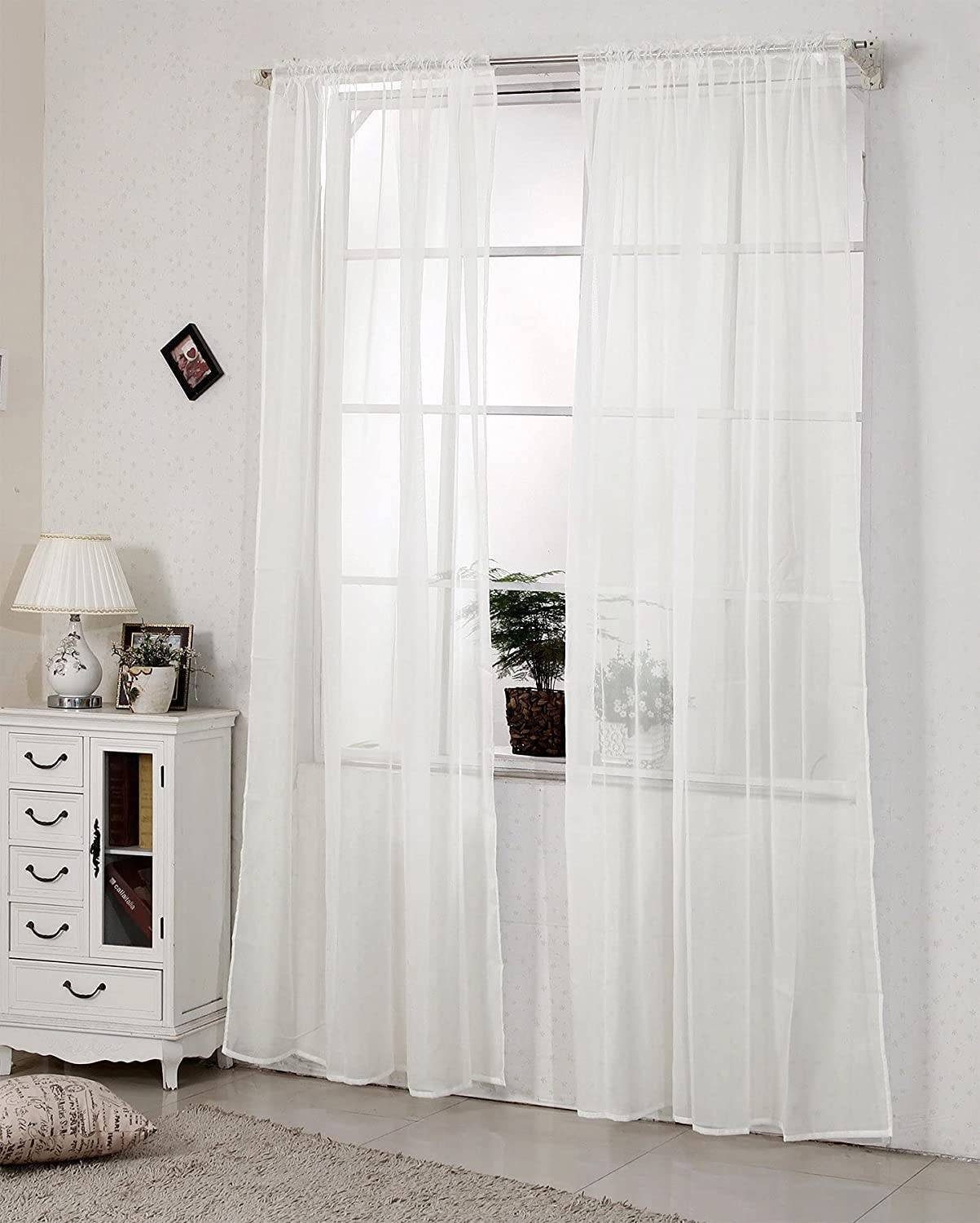 Woltu Gardine VH5511cm-2, (2 St), halbtransparent, günstig online kaufen