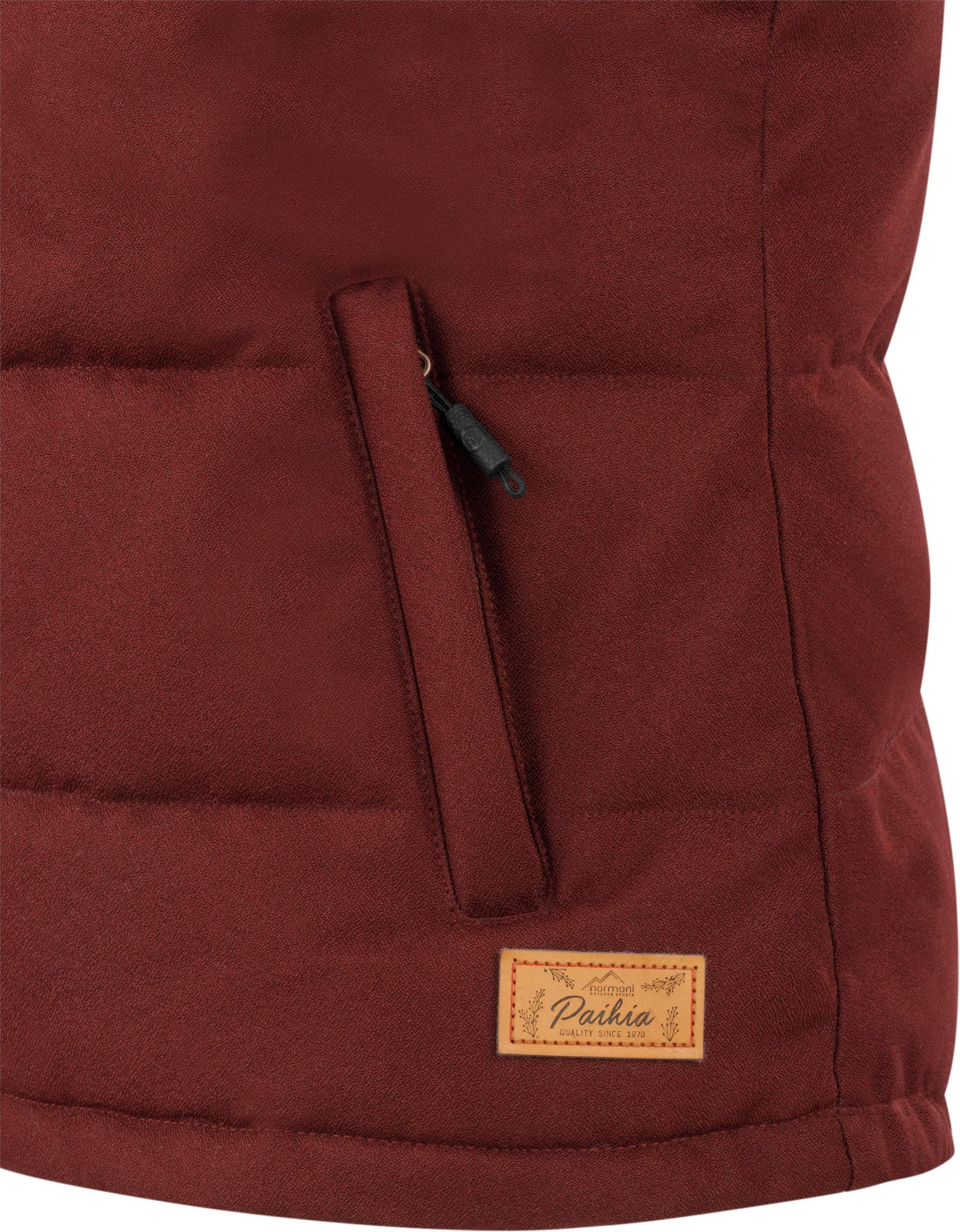 normani Funktionsweste Damen Winter-Steppweste Paihia Winddichte Winterweste mit Kapuze, Stehkragen und Seitentaschen