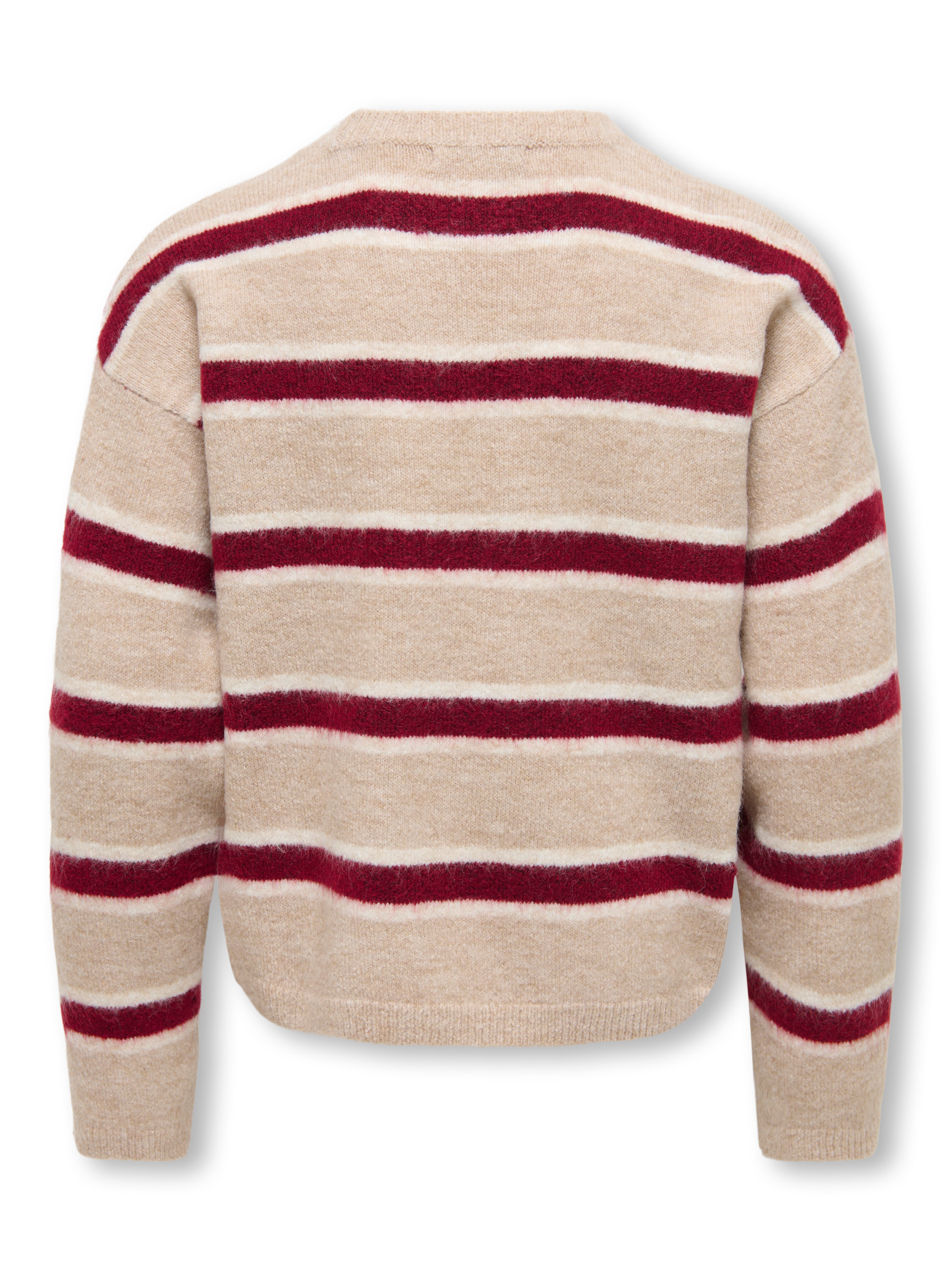 KIDS ONLY Strickpullover KOGTALIO SCHOOL LS SHORT O-NECK KNT Materialmix