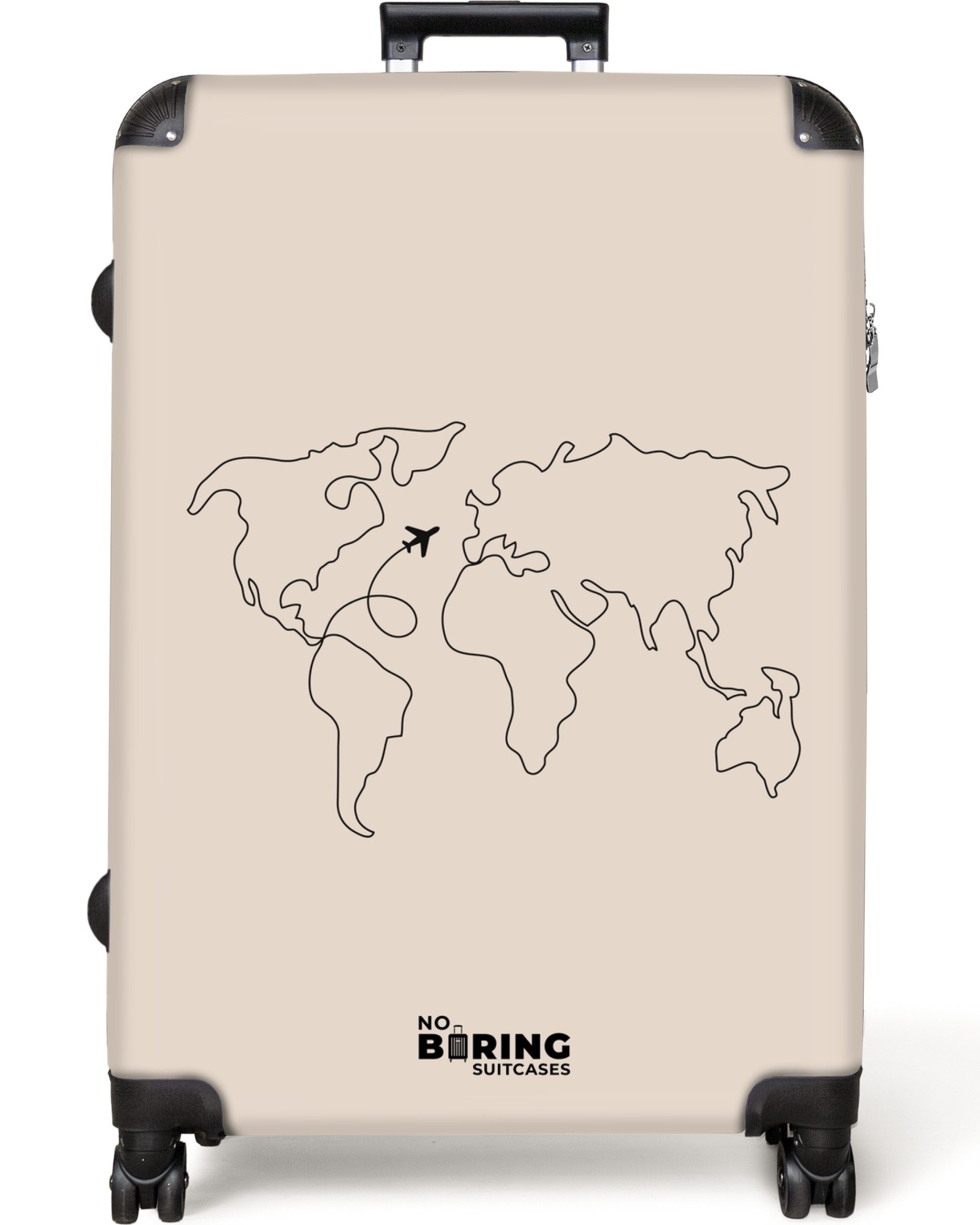 NoBoringSuitcases.com© Hartschalen-Trolley Weltkarte - Einfach - günstig online kaufen