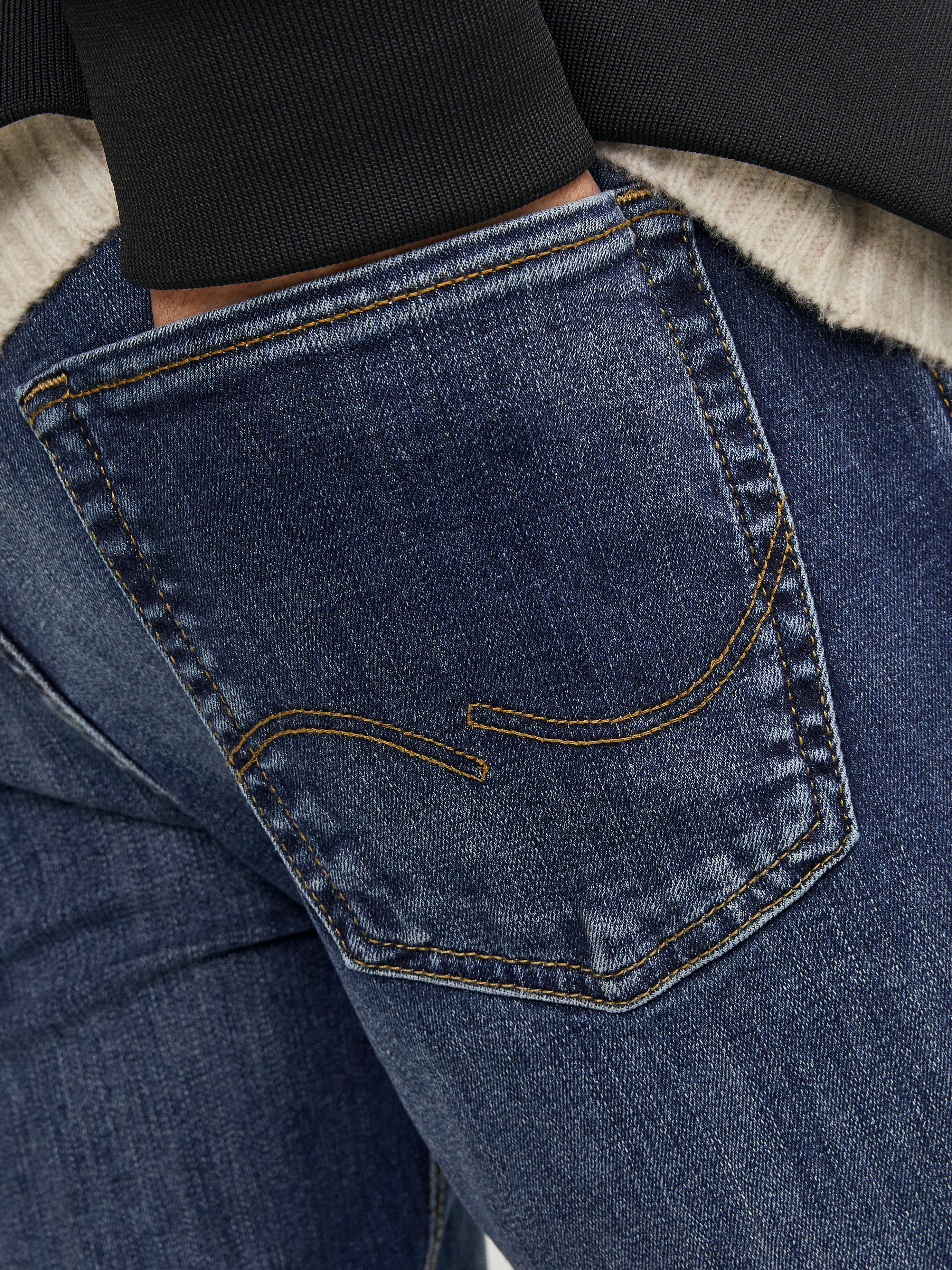 Jack & Jones Skinny-fit-Jeans JJILIAM Skinny Jeans mit Used-Waschung für schlanke Silhouette Abriebeffekte, modisch, skinny fit, Baumwollmischung