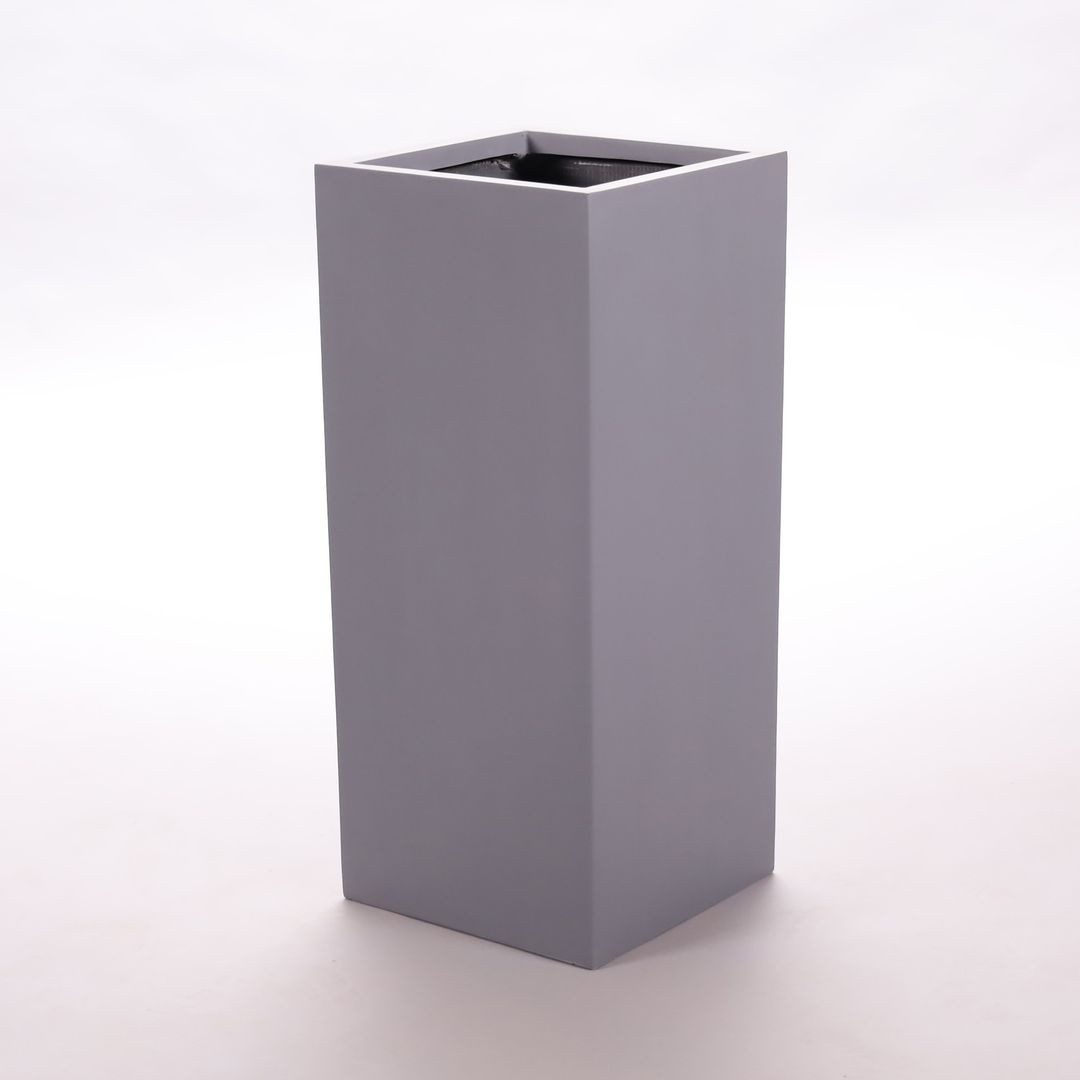 Elegant Einrichten Pflanzkübel Elegant Einrichten Pflanzkübel Fiberglas Säule 30x30x68cm Grau (1 St)