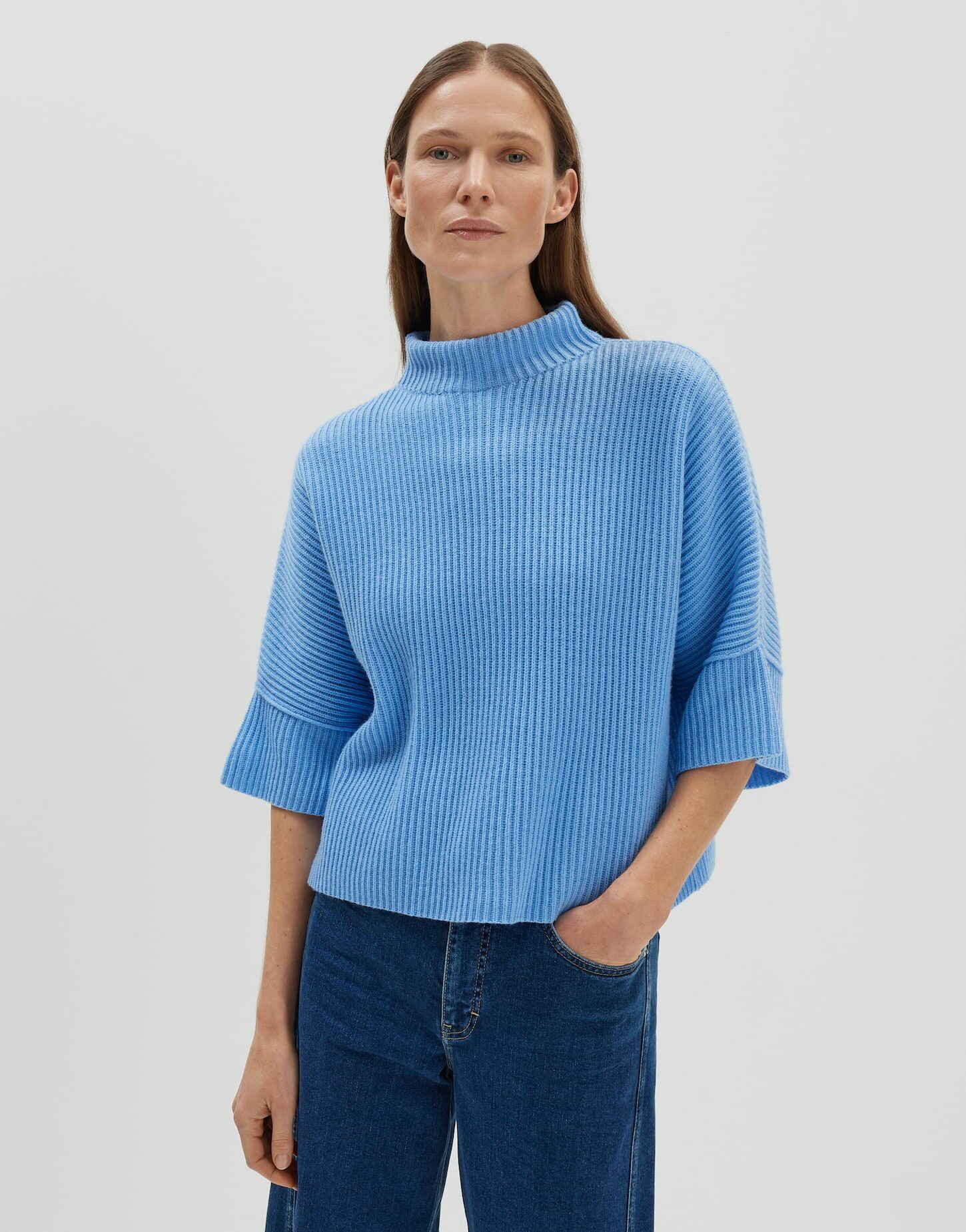 Strickpullover Verkürzter Strickpullover TALJA Loose aus Woll Mix