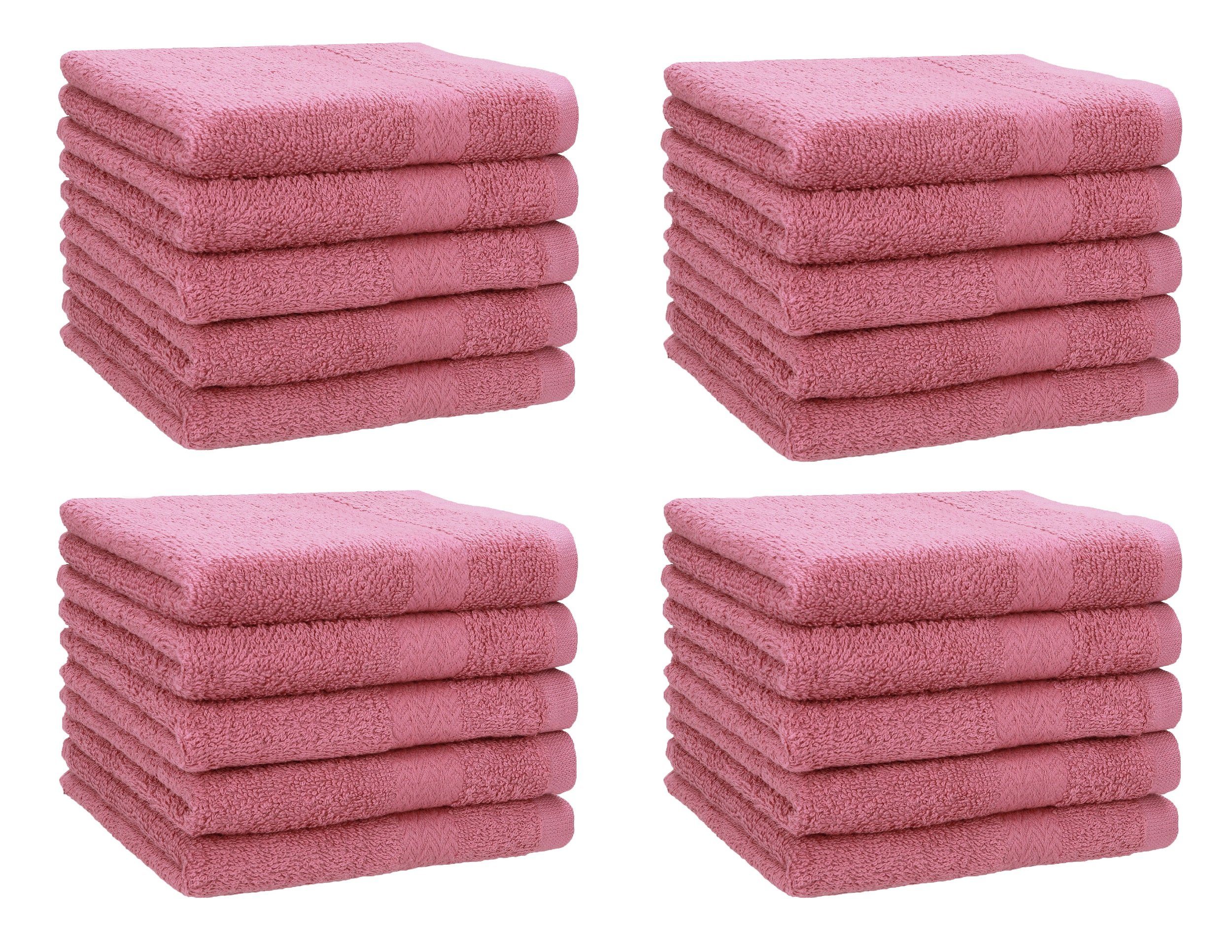 Betz Gästehandtücher 20 er Gästetuch-Set Premium 30x50 cm Farbe Altrosa, 100% Baumwolle