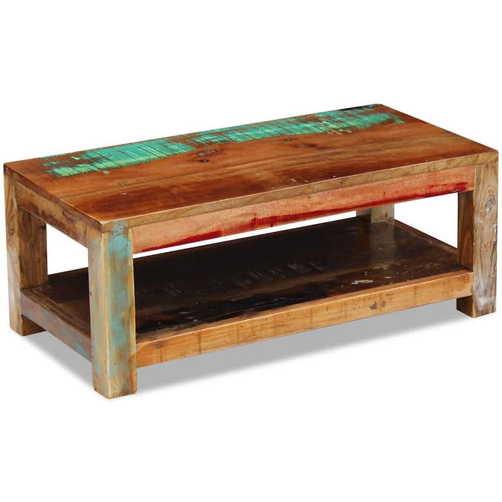 vidaXL Couchtisch Couchtisch Altholz Massiv 90x45x35 cm (1-St)