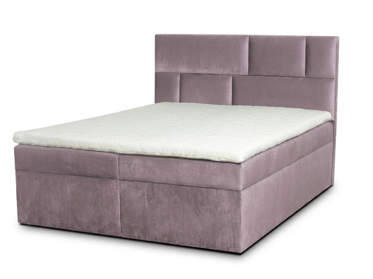 JVmoebel Boxspringbett Rosa Bett 160x200 mit Matratze, Stauraum und Topper (1-St., 1-tlg), Modernes Design mit Stauraum