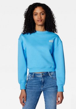 Mavi Rundhalspullover LOGO SHORT SWEATSHIRT Pullover mit Mavi Logo gestrickt