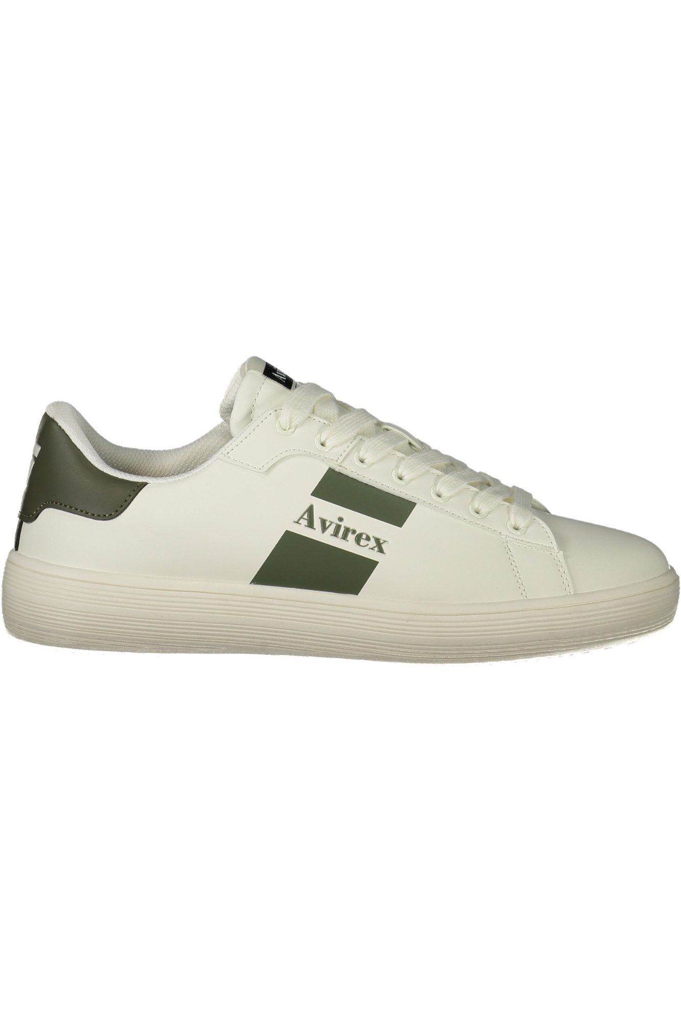AVX AVIREX DEPT Sneaker Sportliche weiße Herrenschuhe mit grünem Detail