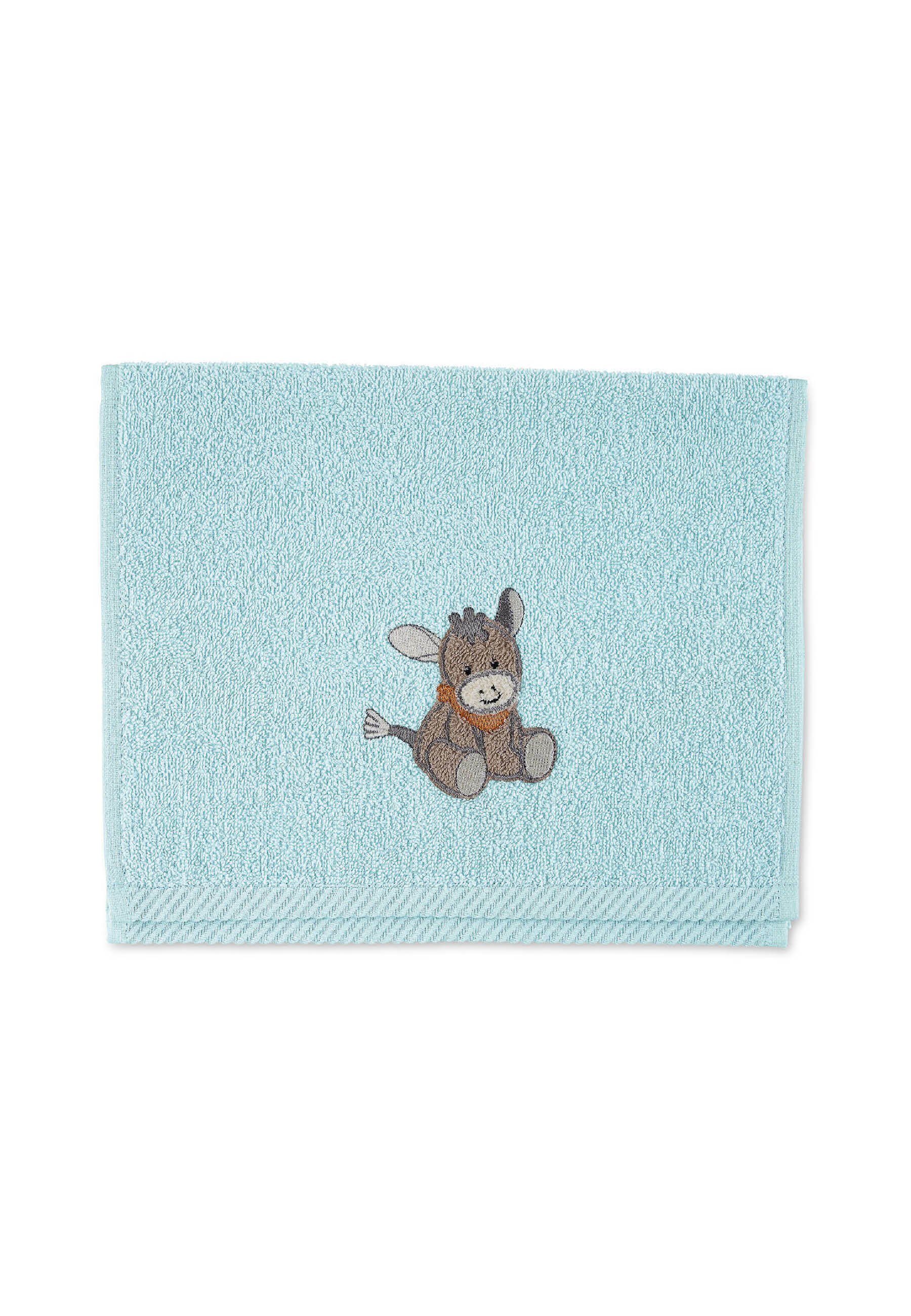Sterntaler® Handtücher Kinderhandtuch Emmi, 100 % Baumwolle (1-St), Kinderhandtuch aus weichem Frottee, Baby Badetuch mit süßen Stickerein