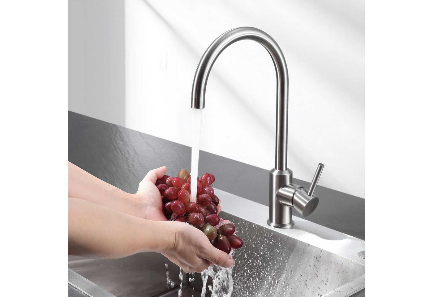 Thumbnail - CECIPA MAX Küchenarmatur Wasserhahn Küche Mischbatterie Küche 360° Drehbar Küche Armatur