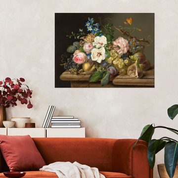 Posterlounge Wandfolie Franz Xaver Petter, Ein Paar Blumenstillleben, Rustikal Malerei
