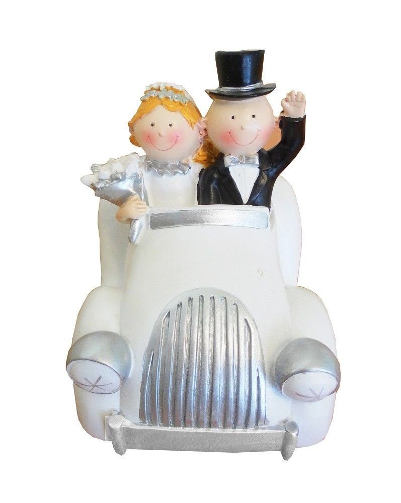Spardose Stift kann 25 im einem Spardose Spartopf Luftballonwelt Hochzeitstag Silberpaar mit werden Silberhochzeit Auto, auch wasserfesten beschriftet