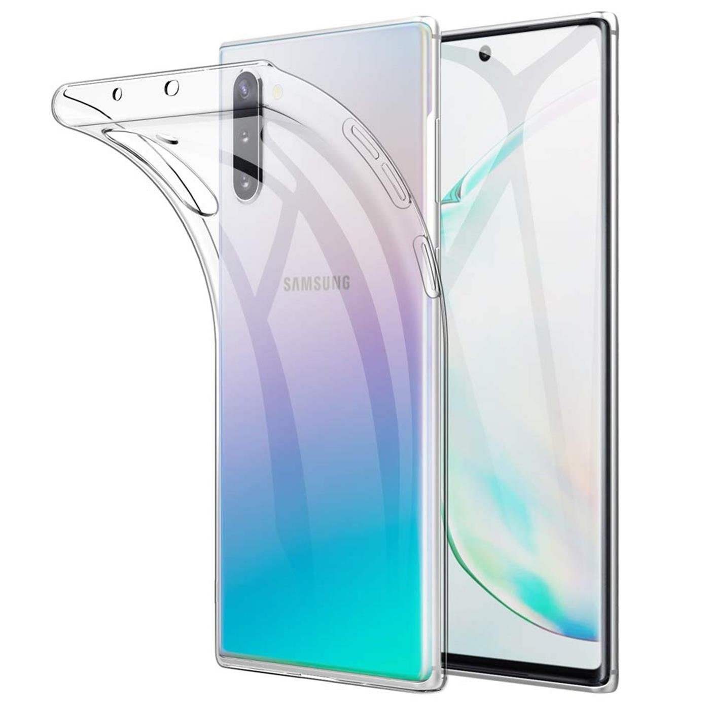 CoolGadget Handyhülle Silikon Handy Hülle Slim für Samsung Galaxy Note 10 6,3 Zoll, dünne TPU Schutzhülle Case in transparent / durchsichtig