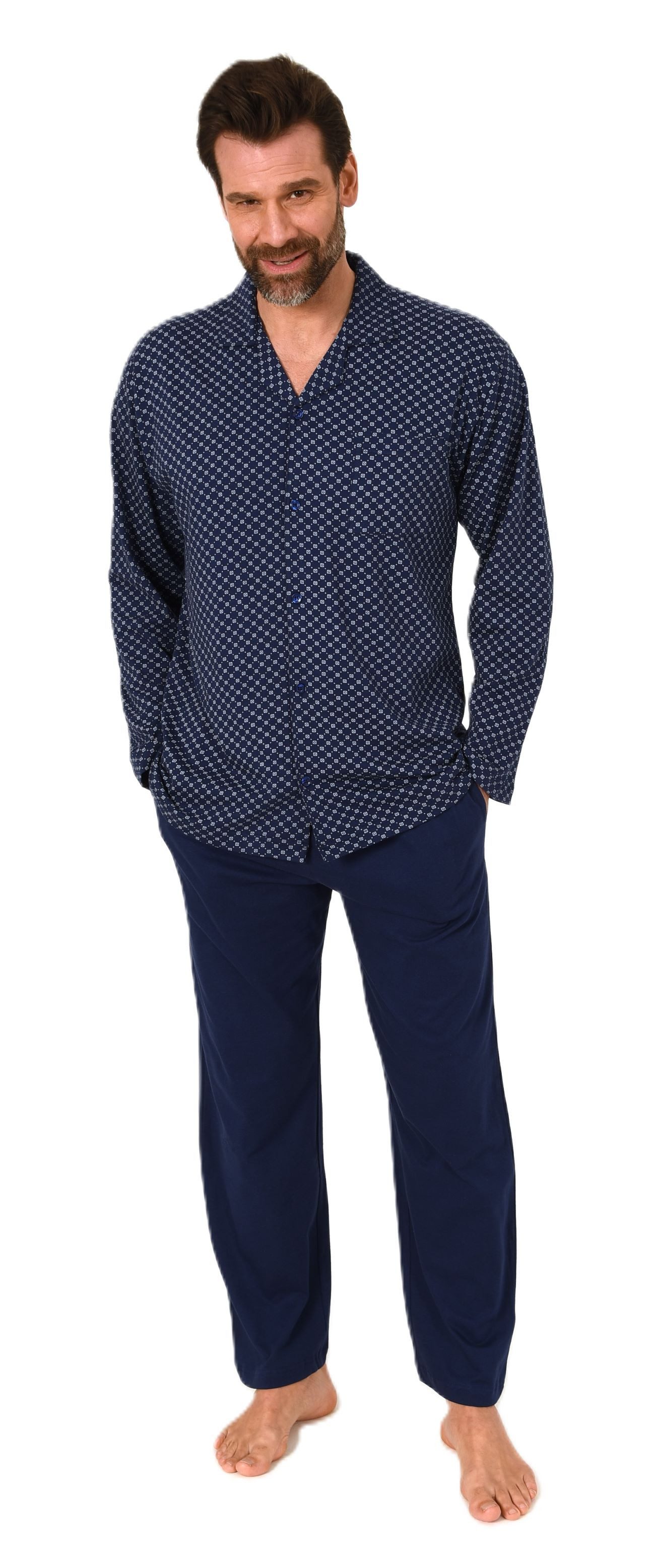 Normann Pyjama Herren Langarm Schlafanzug zum günstig online kaufen