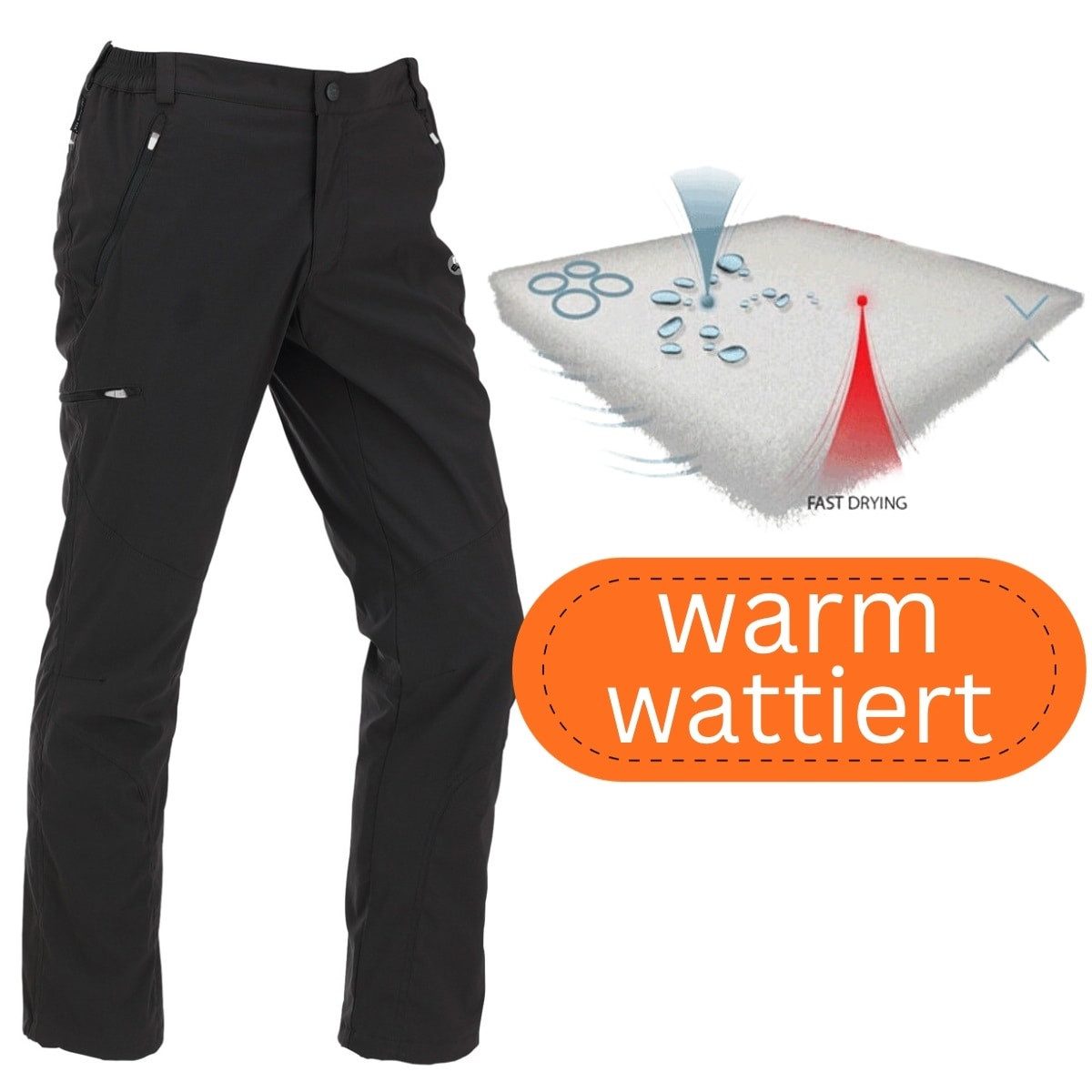 RennerXXL Outdoorhose Wallis gefütterte XXL Wanderhose günstig online kaufen