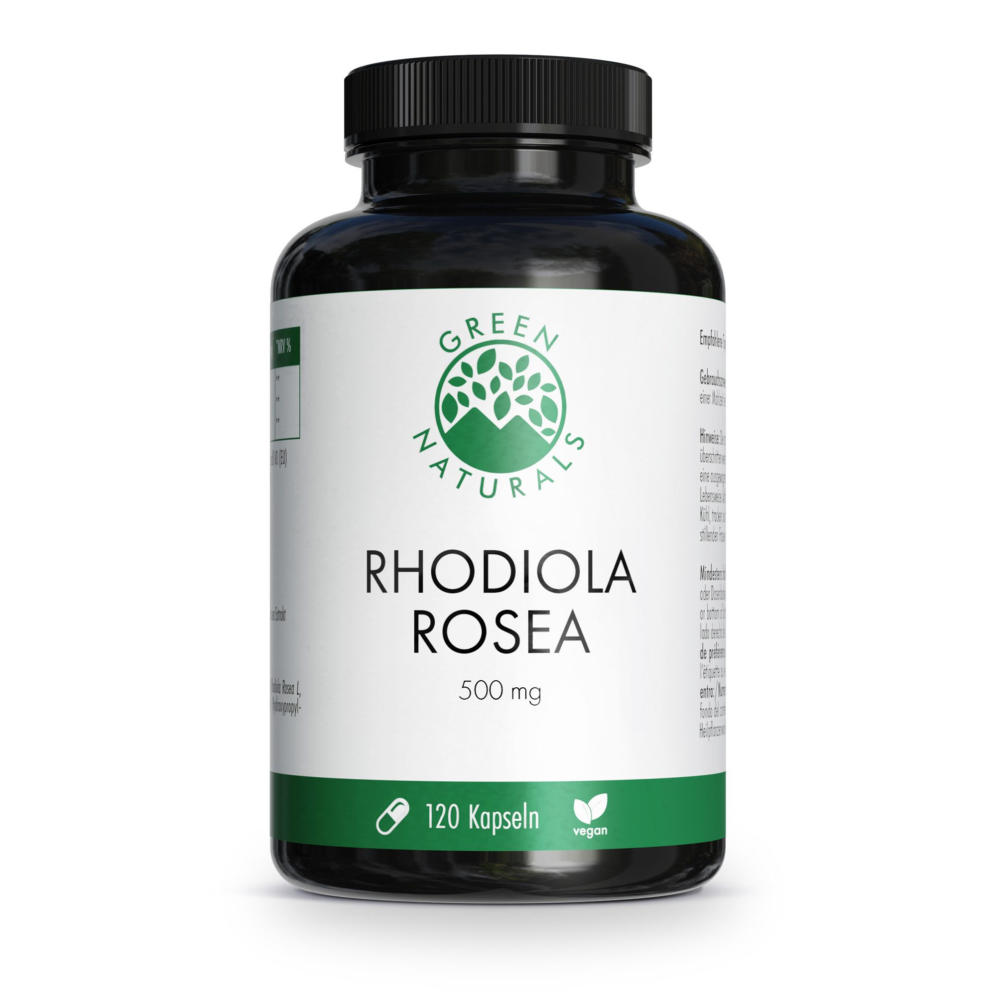 Green Naturals Rhodiola Rosea 500 mg hochdosiert KAP, 74.0 g 0.0 ml