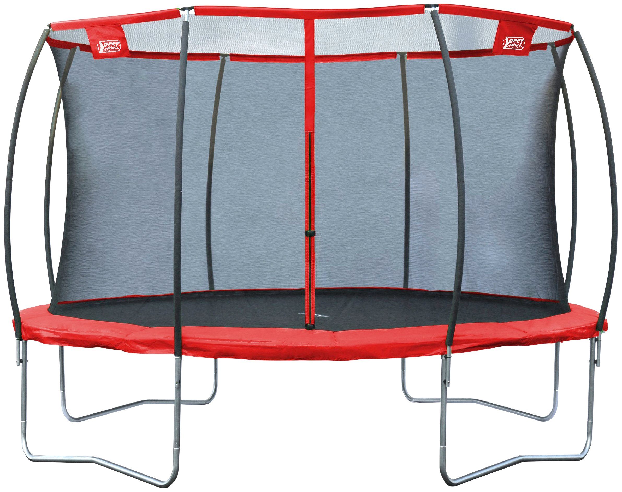 366 Sporting Superstar Gartentrampolin Best mit cm, 57141 Netz Ø Red,