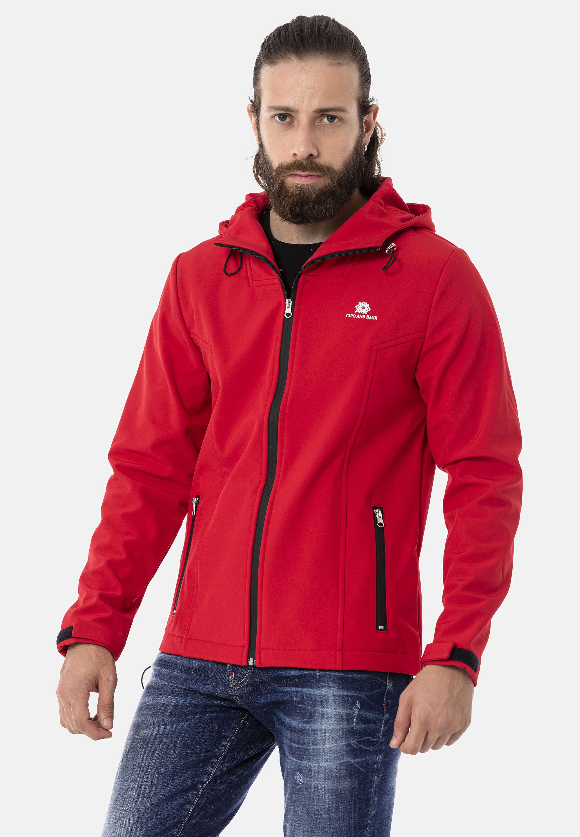 Cipo & Baxx Funktionsjacke "CJ289" im unifarbenen Look