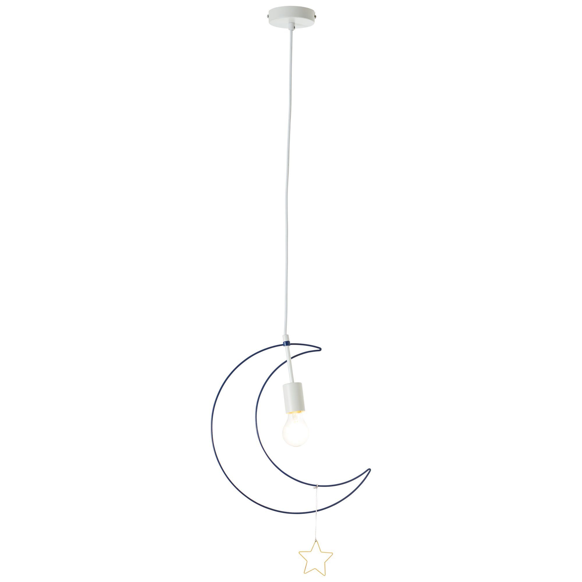 Brilliant Pendelleuchte Ezra, ohne Leuchtmittel, 31cm hellblau/weiß