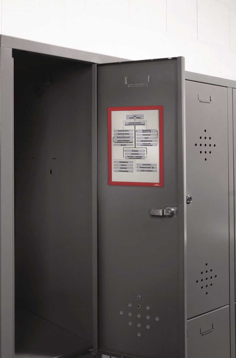 DURABLE Fächermappe Magnetrahmen Duraframe Magnetic A4 VE=5 Stück rot