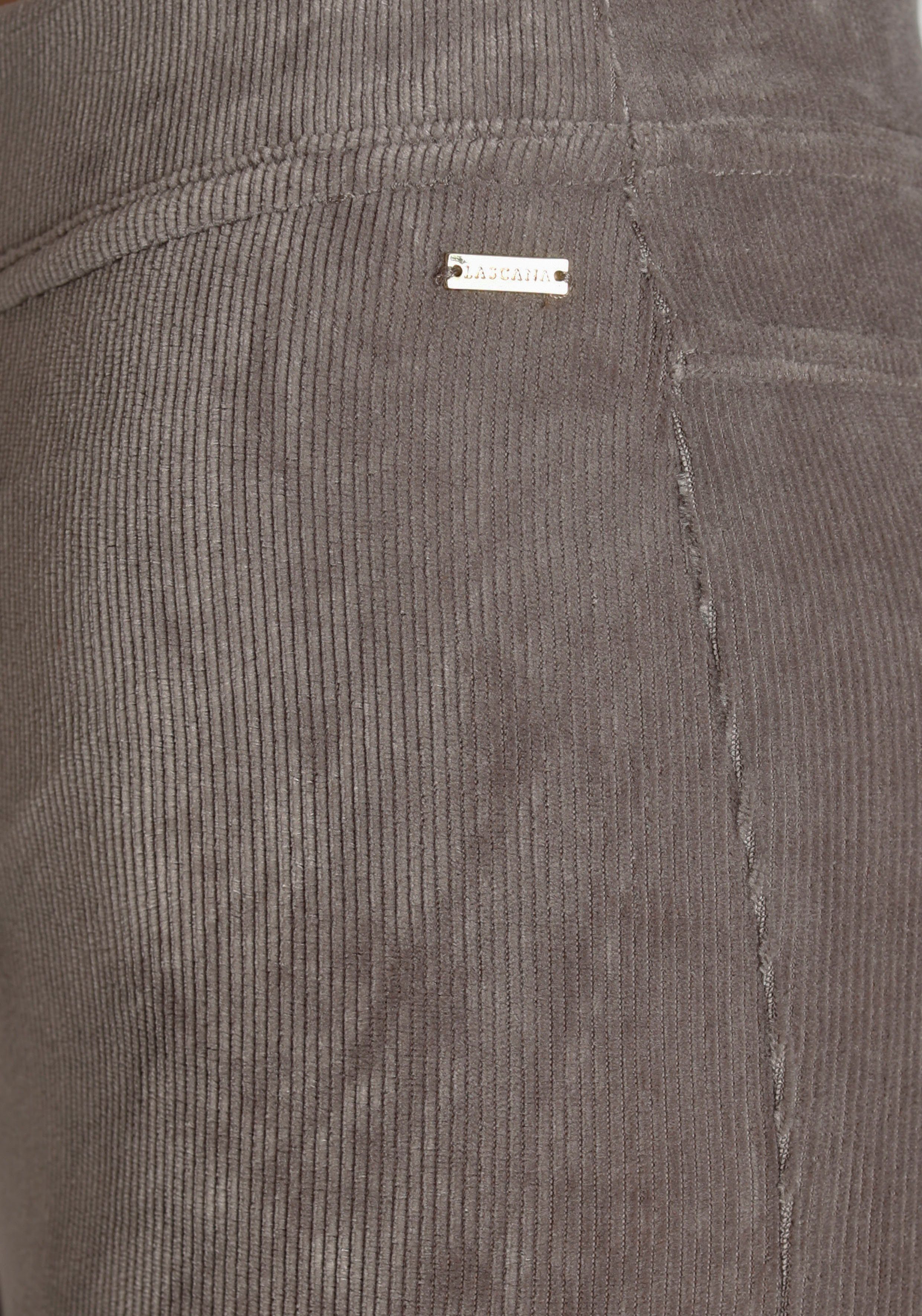 Jazzpants stone in Material Cord-Optik, aus Loungewear weichem LASCANA