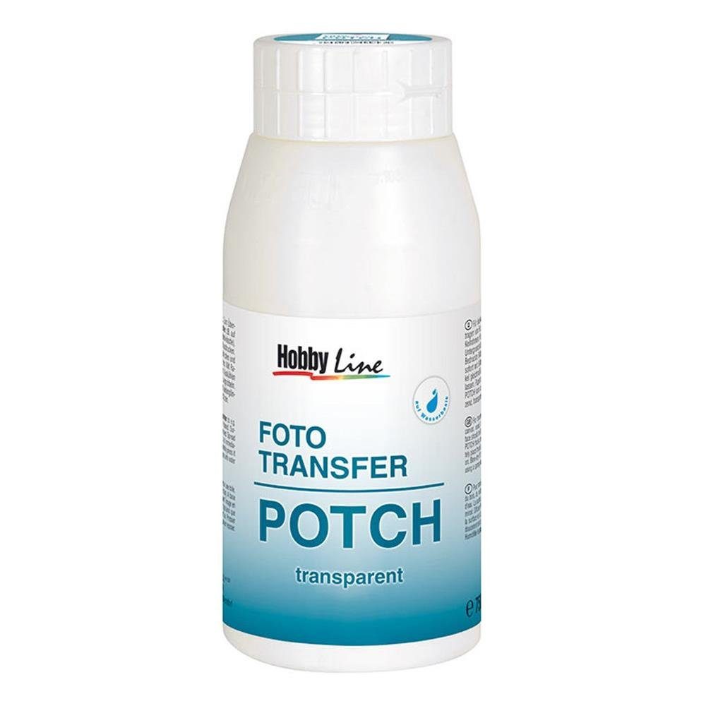Kreul Bastelfarbe 49953 Hobby Line Foto Transfer Potch 750 ml, seidenglänzend transparent wasserfest Basteln