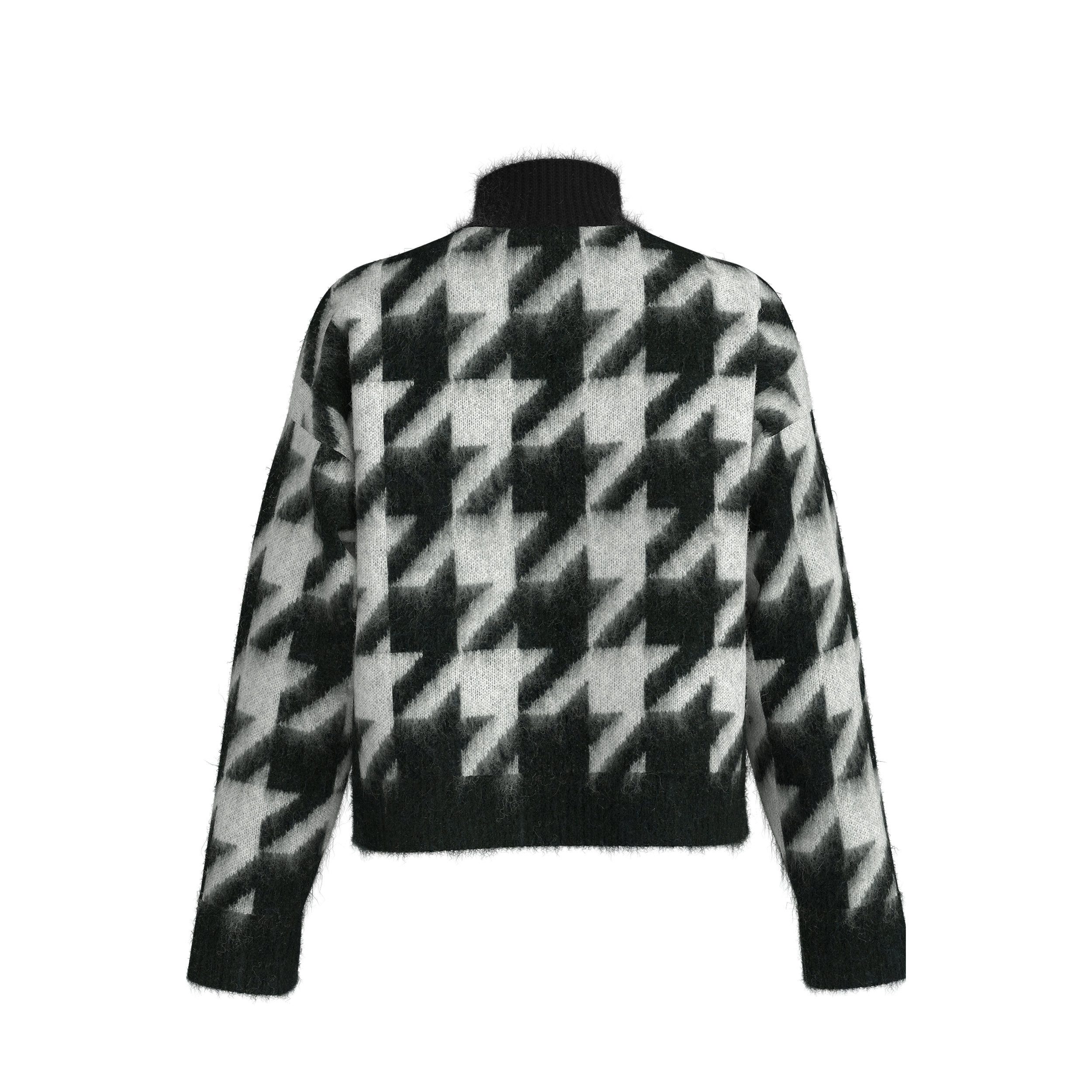 HUGO Strickpullover Swan mit Hahnentritt-Muster (1-tlg) günstig online kaufen