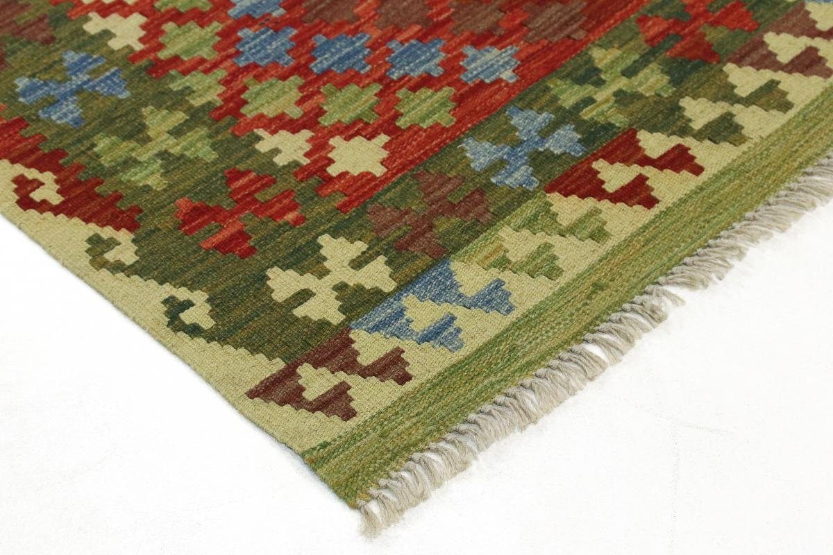Handgewebter Trading, 3 Kelim Orientteppich Afghan 110x211 rechteckig, mm Höhe: Orientteppich Läufer, Nain