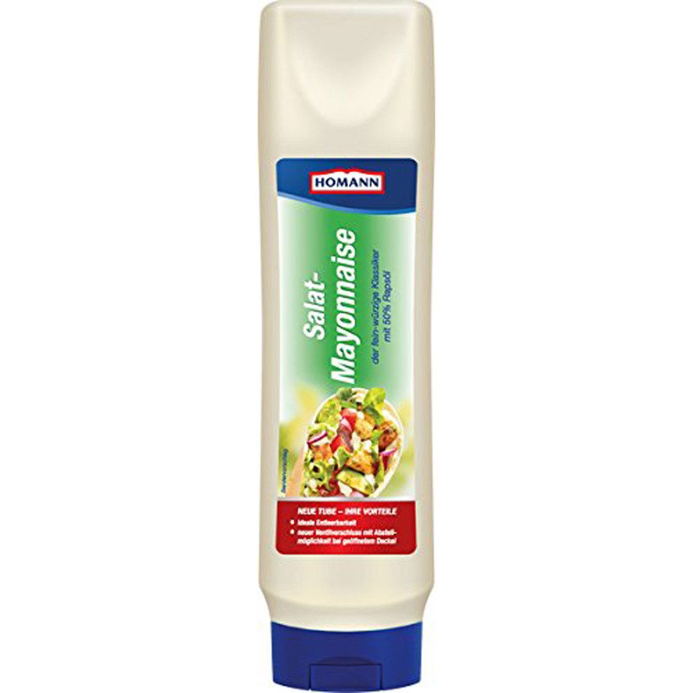 Homann Saucen, Homann Salat Mayonnaise fein wuerzig klassisch cremig lecker 875 ml