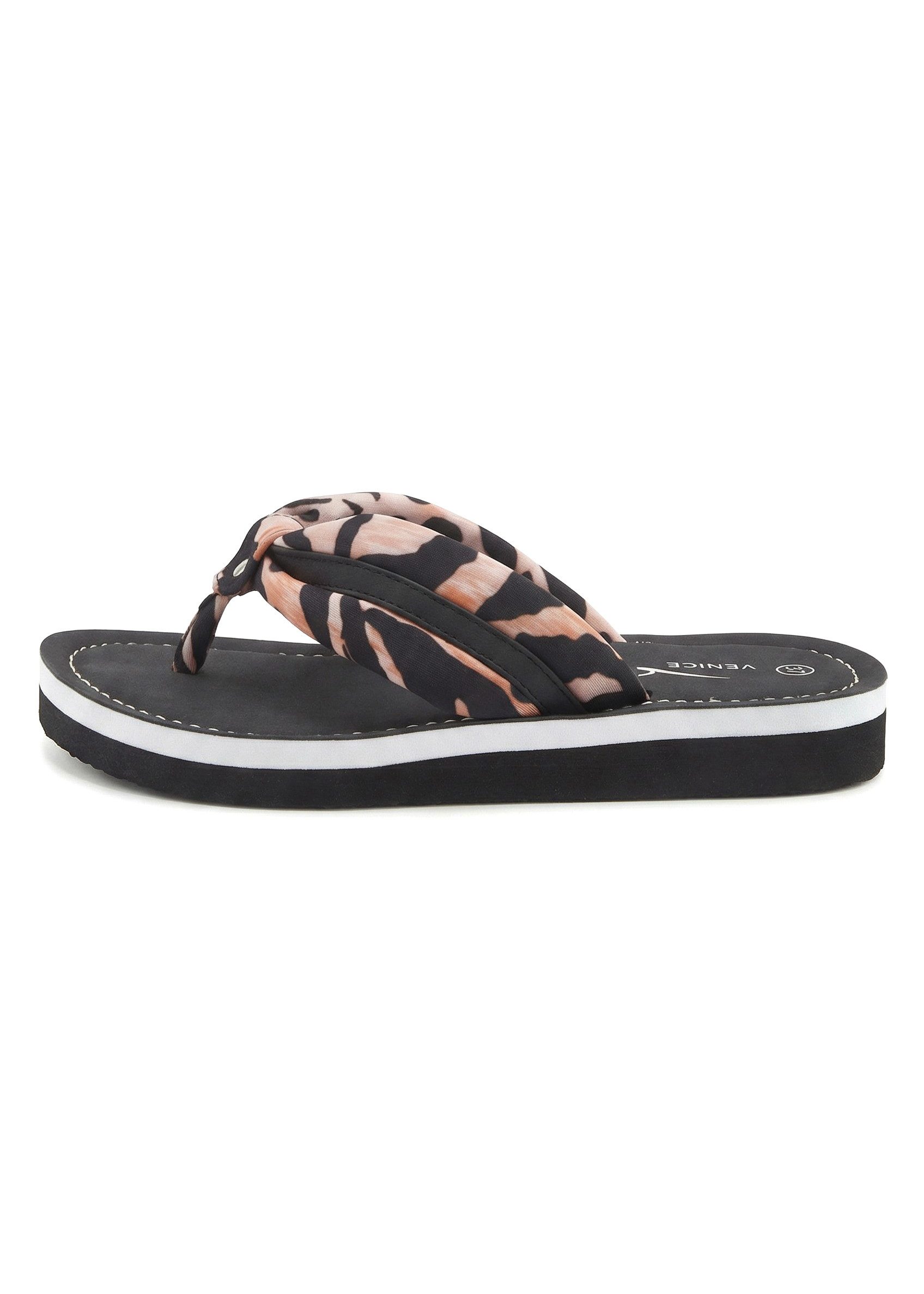 Venice Beach Sandale, Badeschuh, Badelatsche, Flip Flop, Badeschlappe, Sommerschuhe Badezehentrenner NEU Zehentrenner mit wasserabweisender und leichter Sohle VEGAN