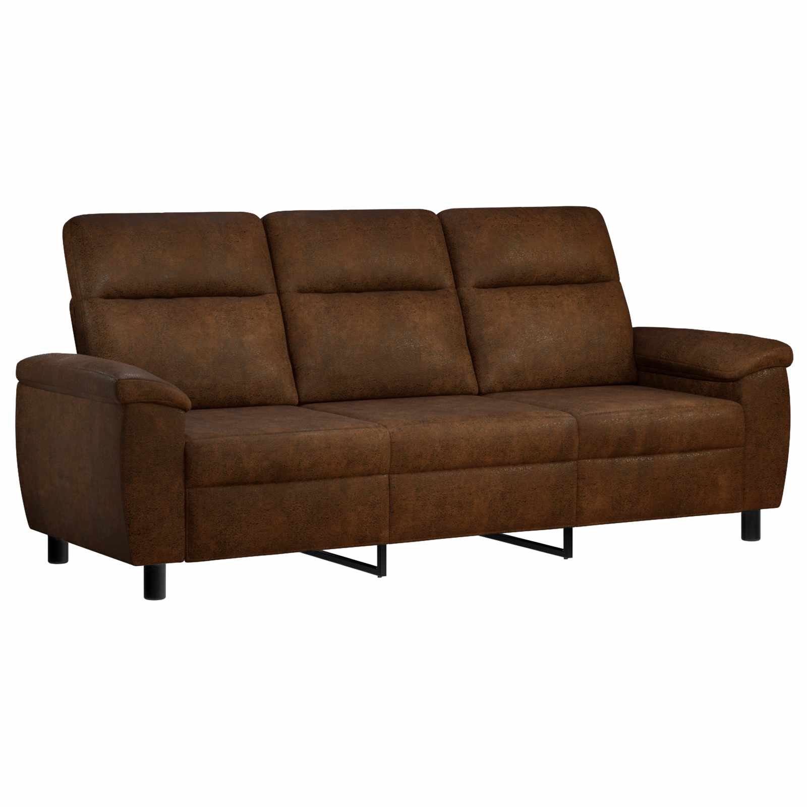vidaXL Sofa Sofa Braun 214 x 90 x 95 cm Kunstwildleder, 1 Teile