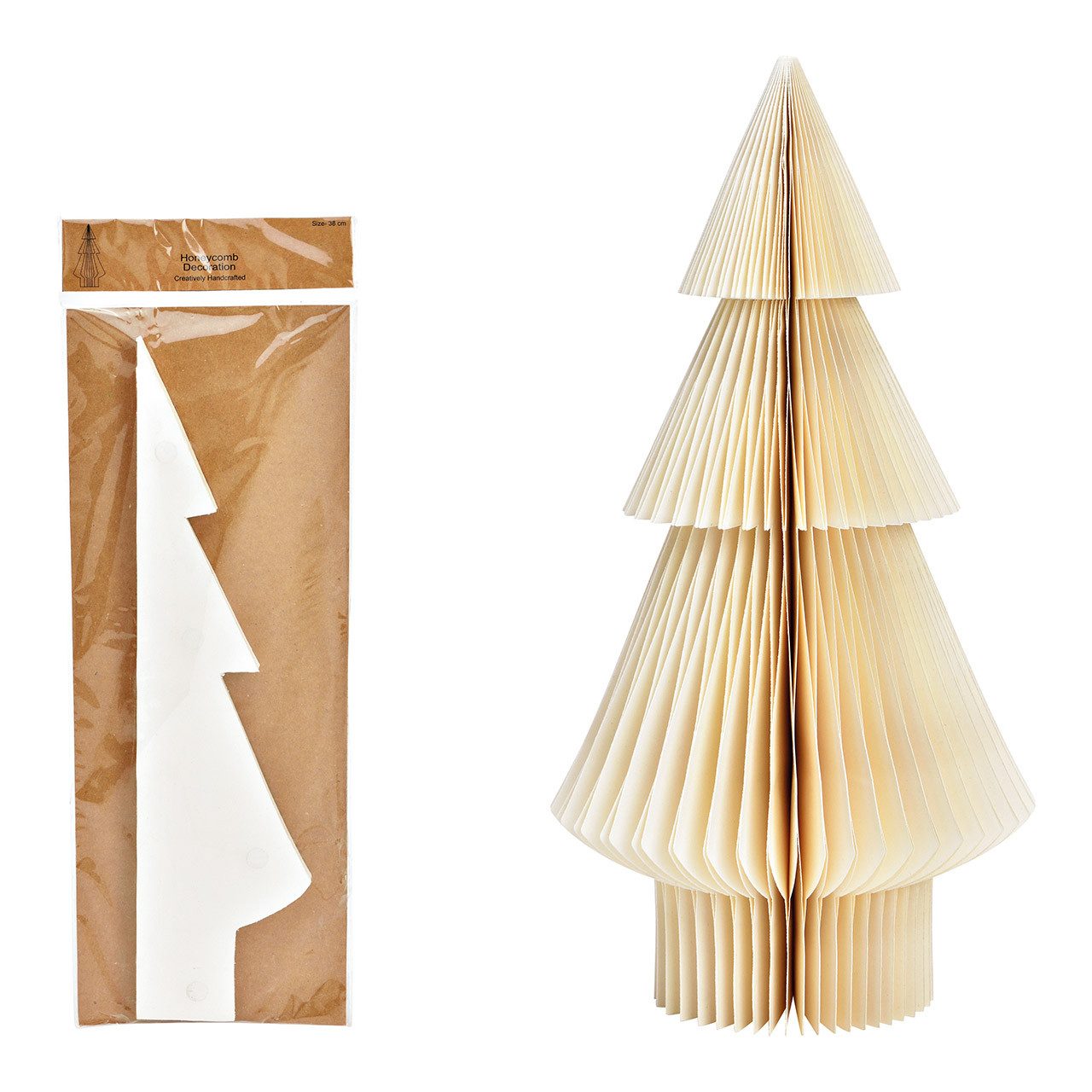 G. Wurm GmbH&Co KG Dekoobjekt Aufsteller Honeycomb, Tannenbaum, Papier, Weiß, 10039690 (1 St)