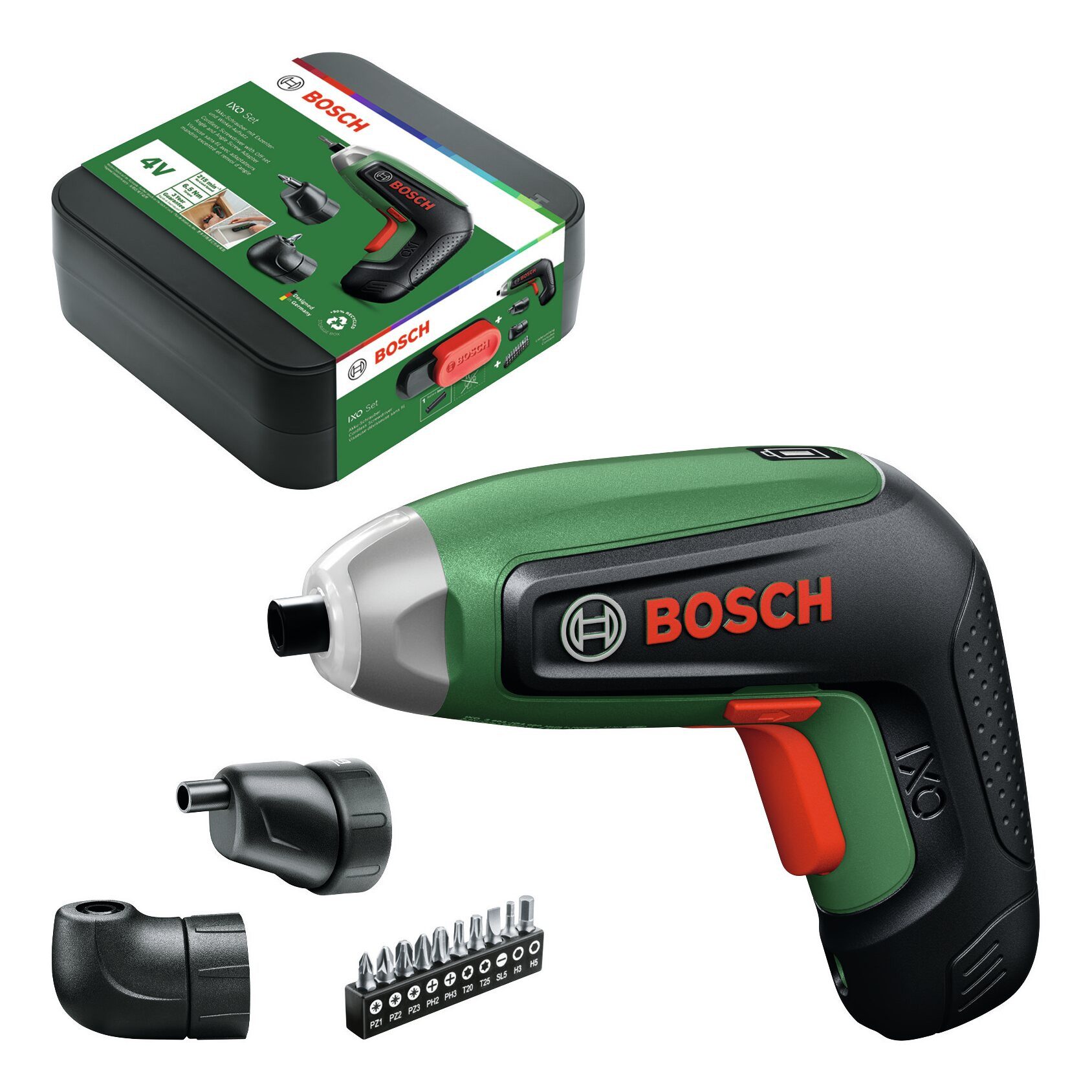 BOSCH Akku-Schrauber IXO, 8-Set mit 1x Akku 4V 2 Ah - in Aufbewahrungsbox