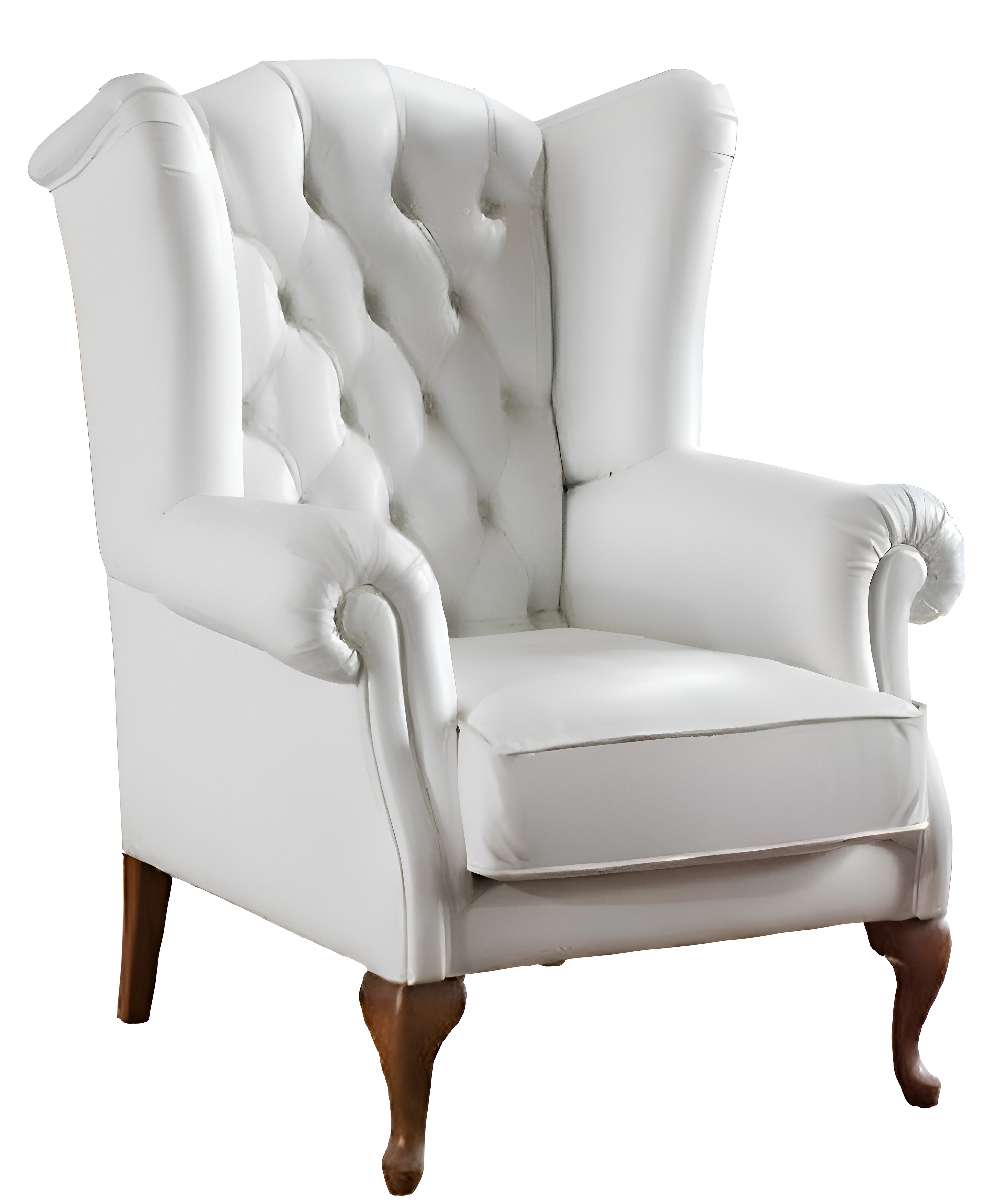 JVmoebel Кресла Chesterfield Eleganter Chesterfield Кресла aus Leder in Weiß, Made in Europa