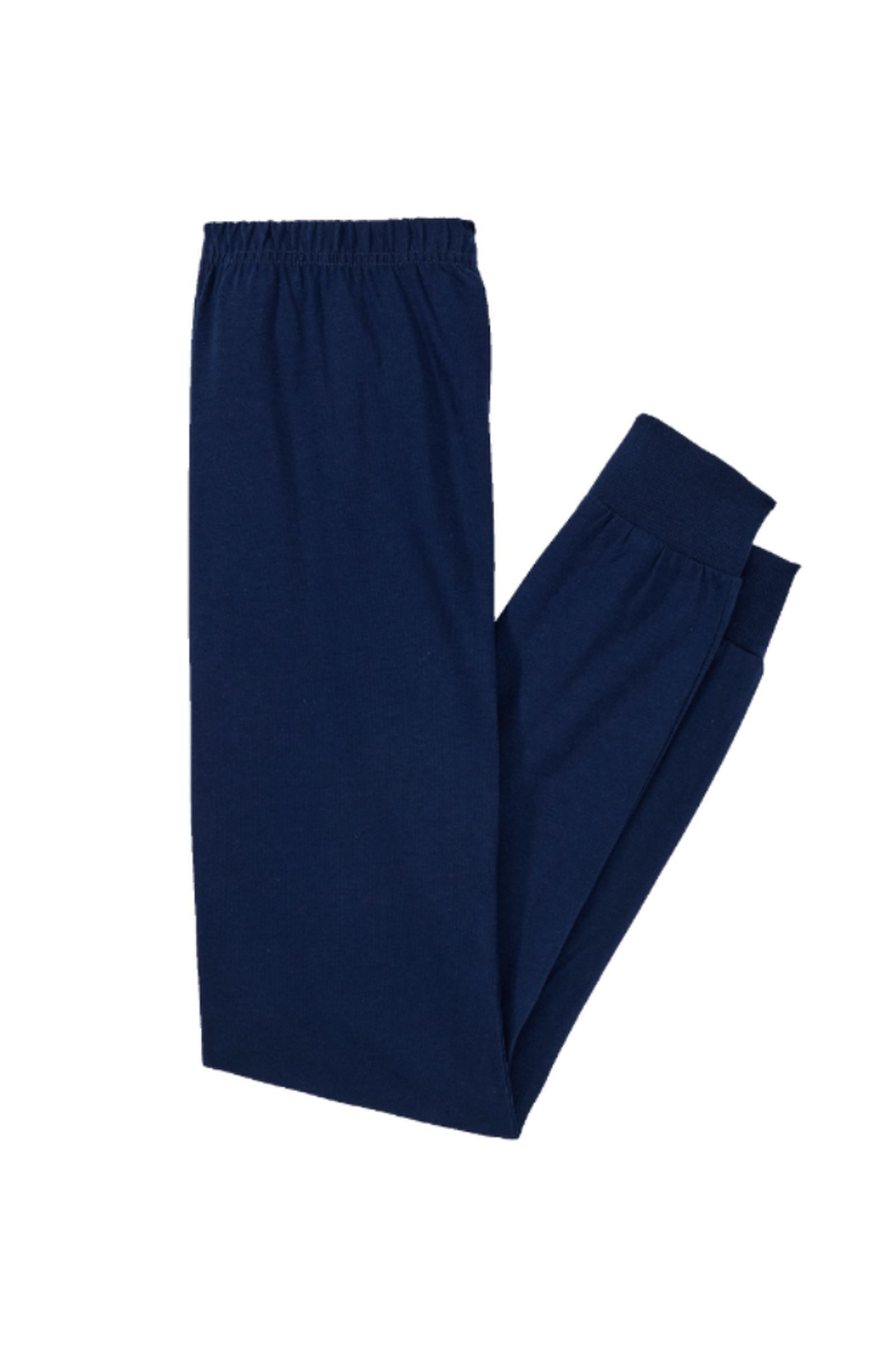 Lily & Dan Pyjama Jungen Pyjama Set lange Schlafhose + langarm Oberteil Blau 146-152 (Schlafhose + Oberteil, 2 tlg., Pyjama Set) Wärmender Stoff, Hautfreundlich