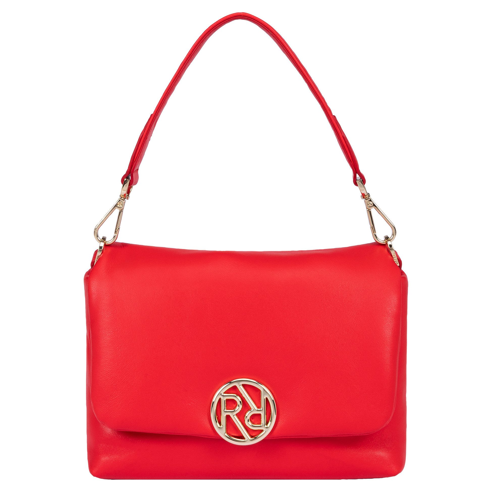 Roeckl Handtasche SOHO CROSSOVER MINI, Umhängetasche aus Leder mit Logo Emblem